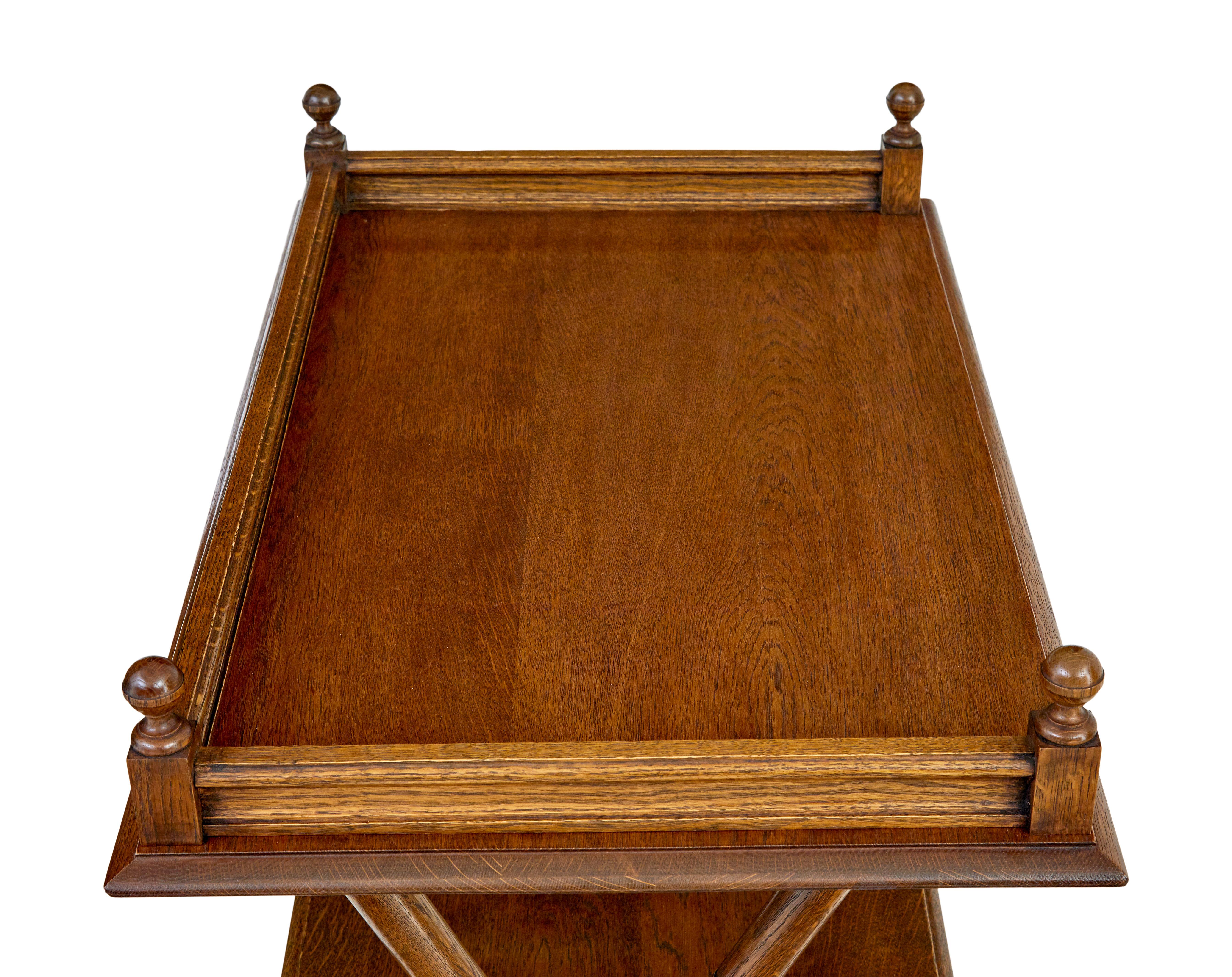 19th Century 19th century oak butlers tray from Bäckaskog castle
