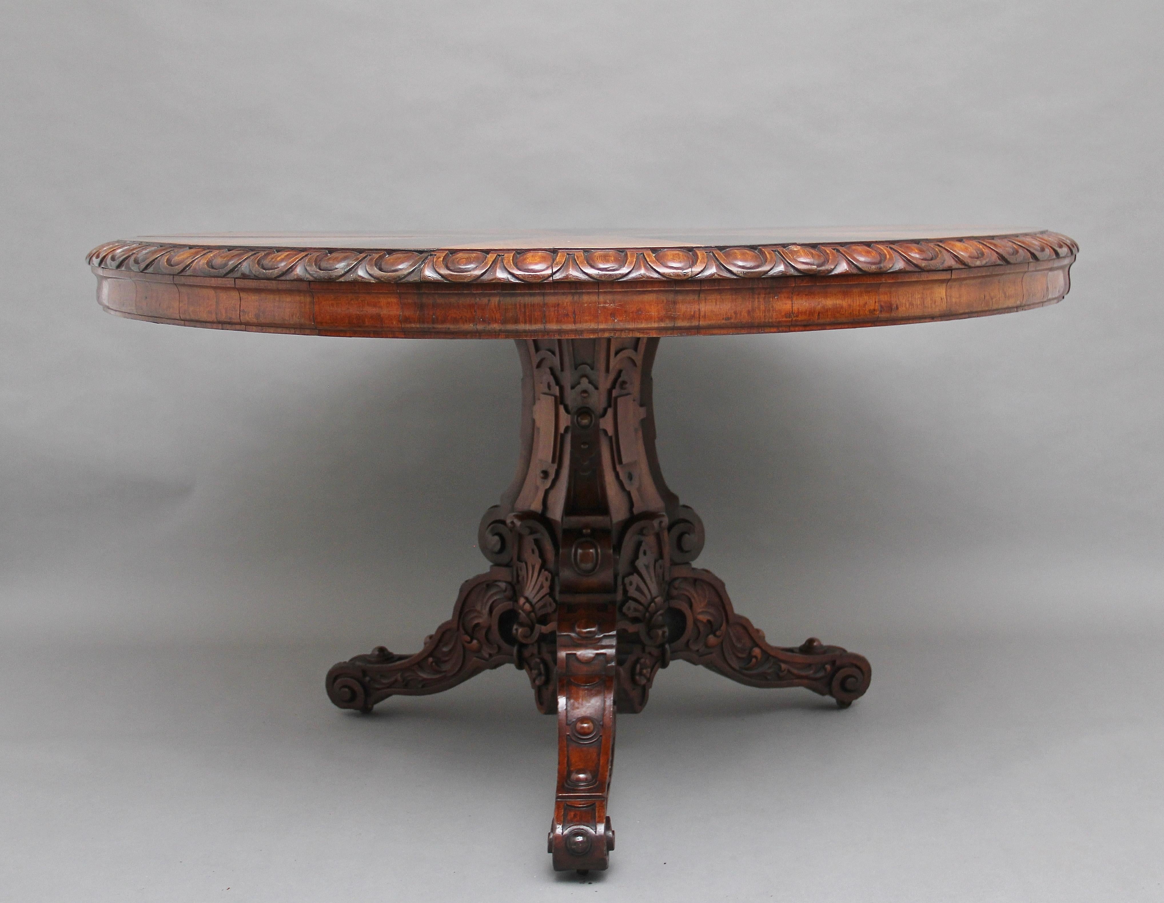 Early Victorian 19th Century Oak Centre Table