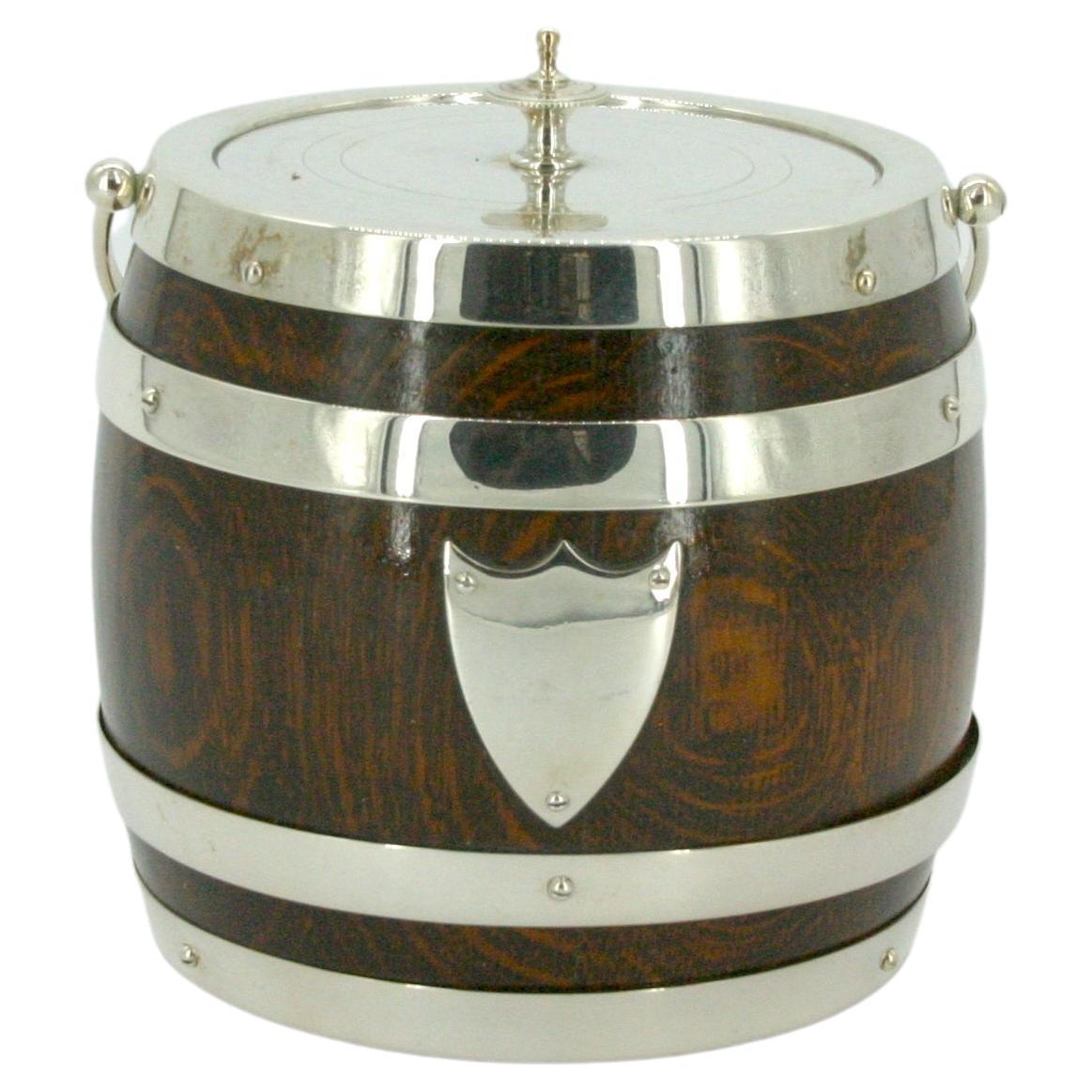Cubitera de roble / cerámica del siglo XIX Inglés en venta