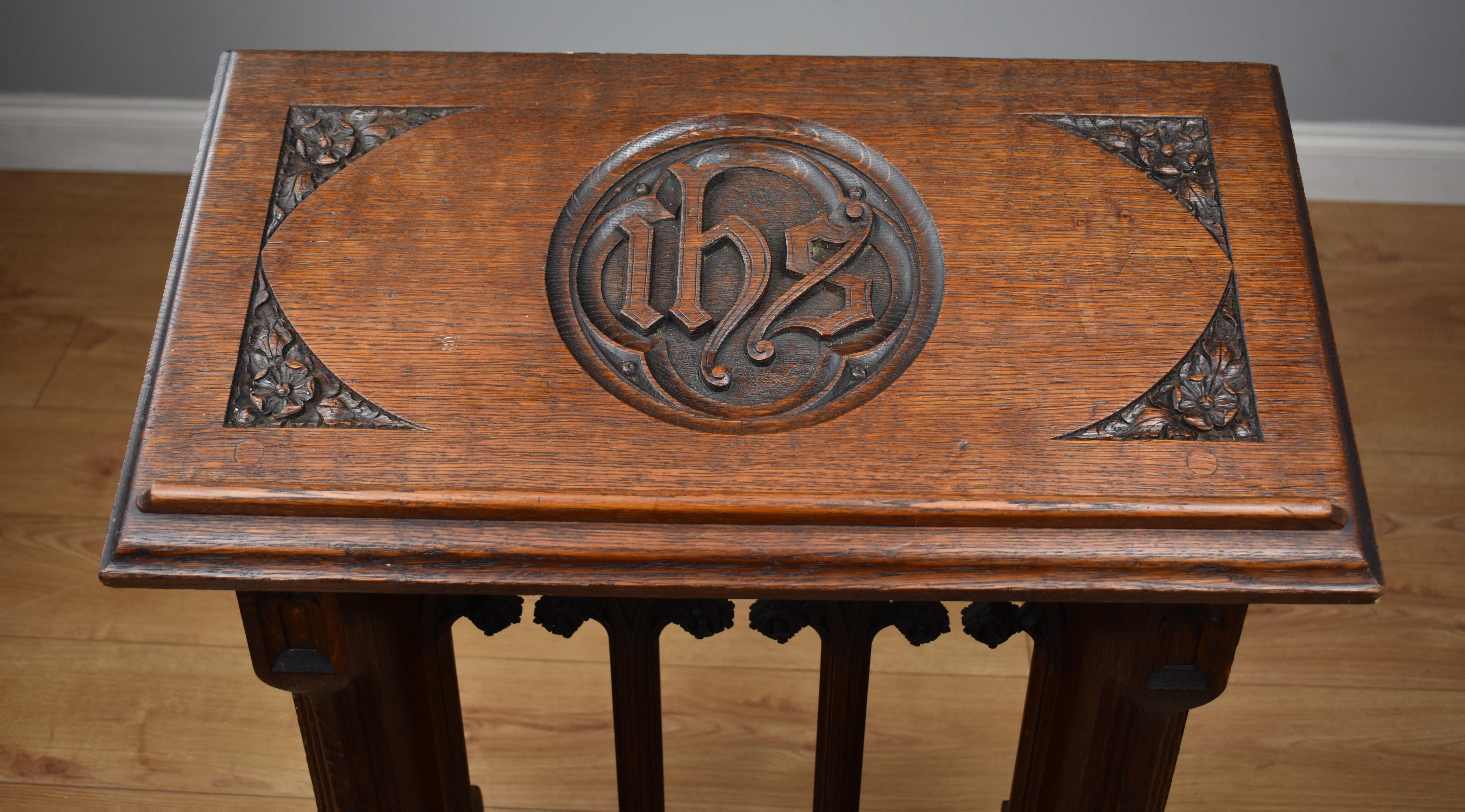 19th Century Oak Church Lectern Praying-Reading Stand In Good Condition In Chelmsford, Essex