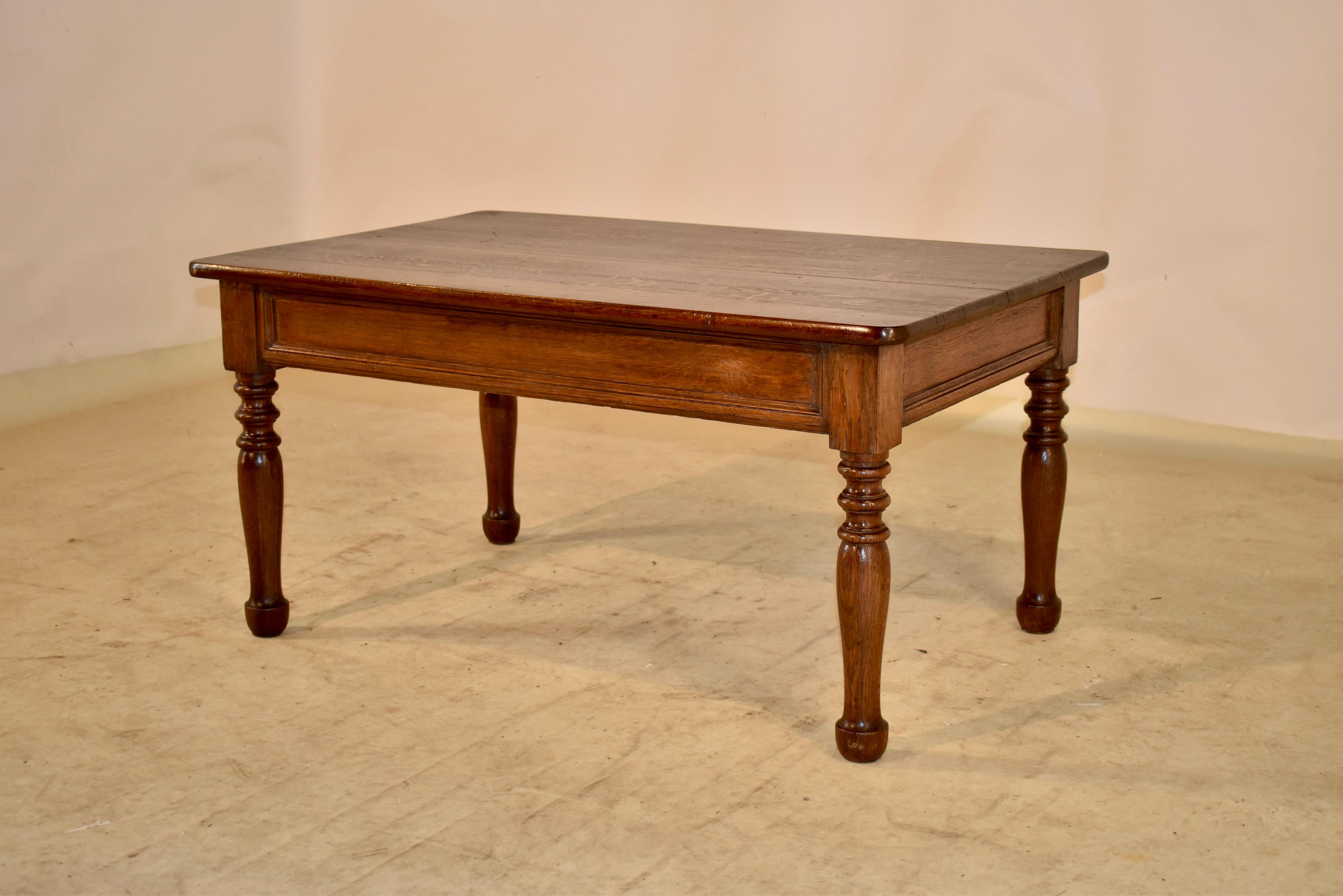 19th Century Oak Coffee Table In Good Condition In High Point, NC