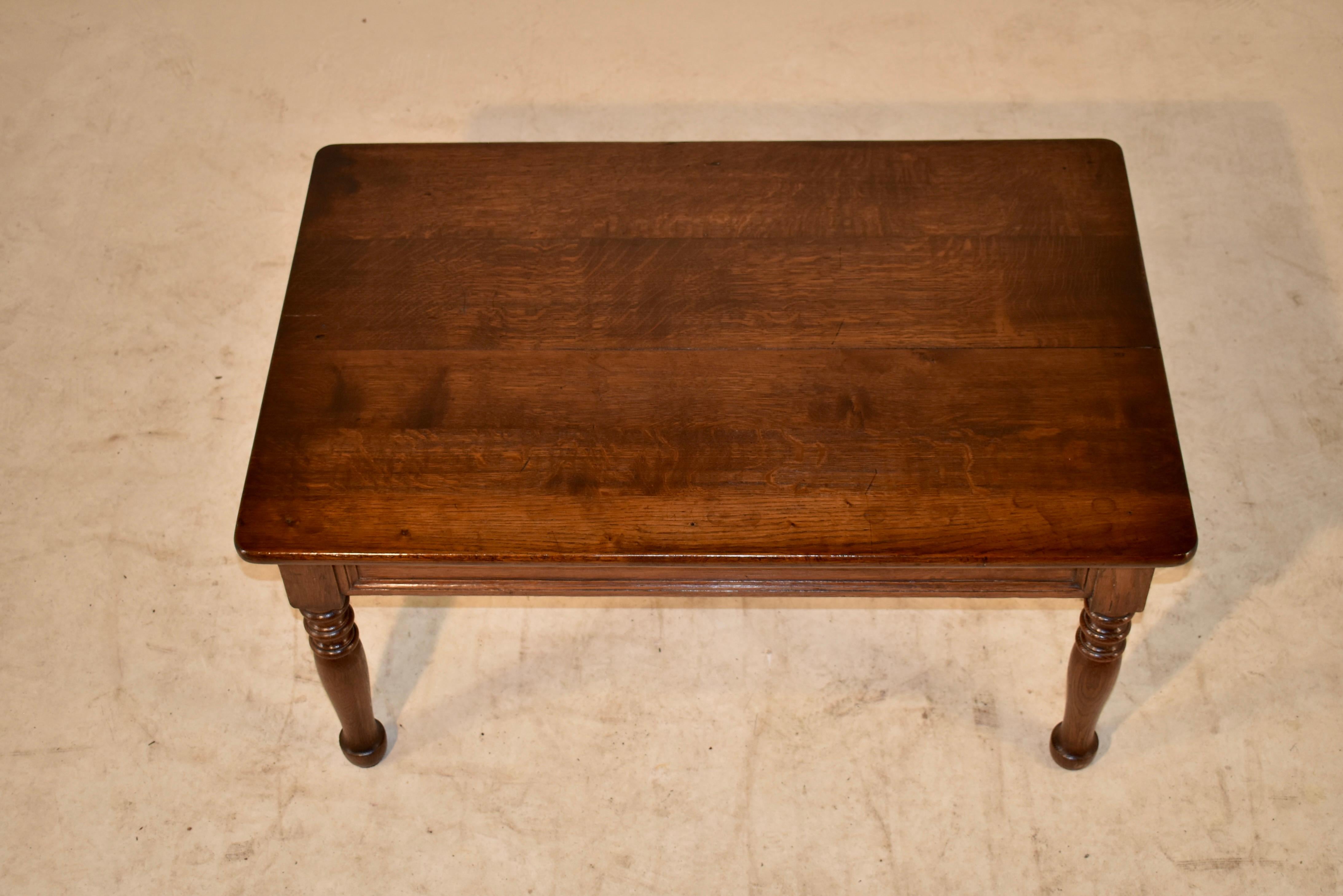 19th Century Oak Coffee Table 1