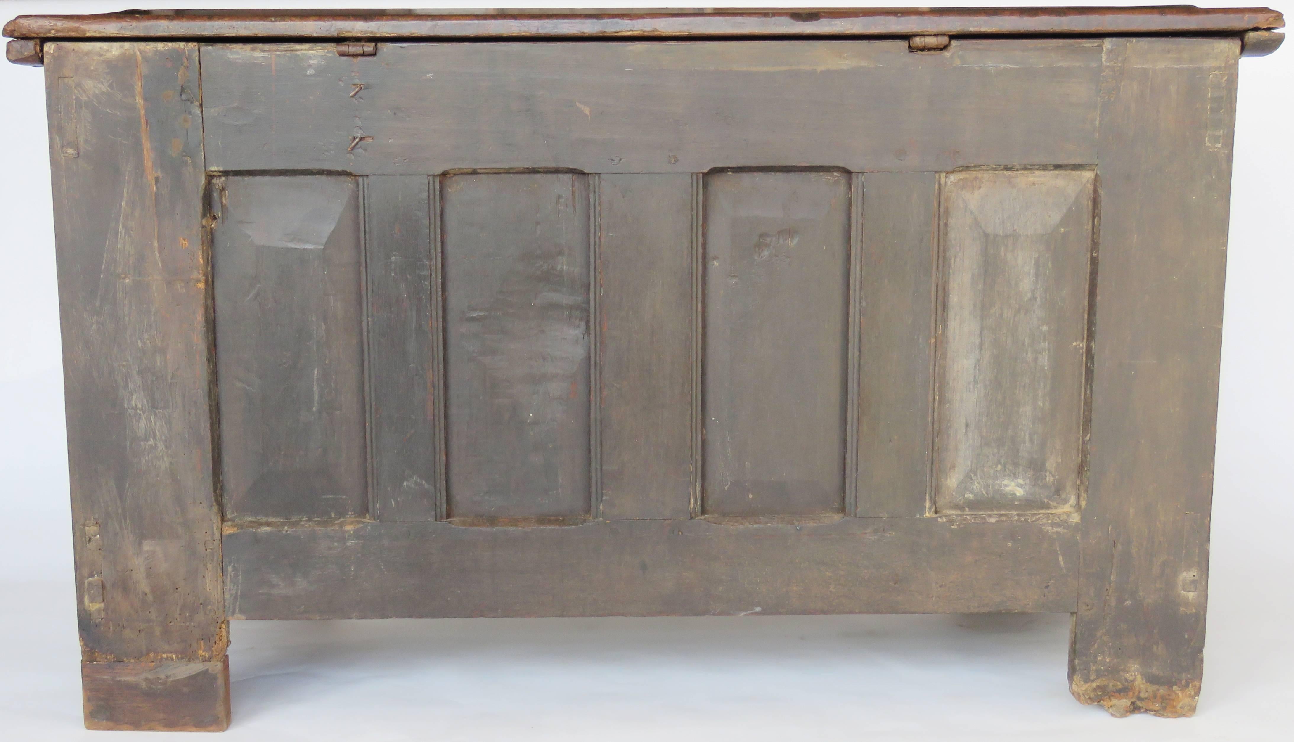 19th Century Oak Coffer, Trunk, Chest of Arms For Sale 1