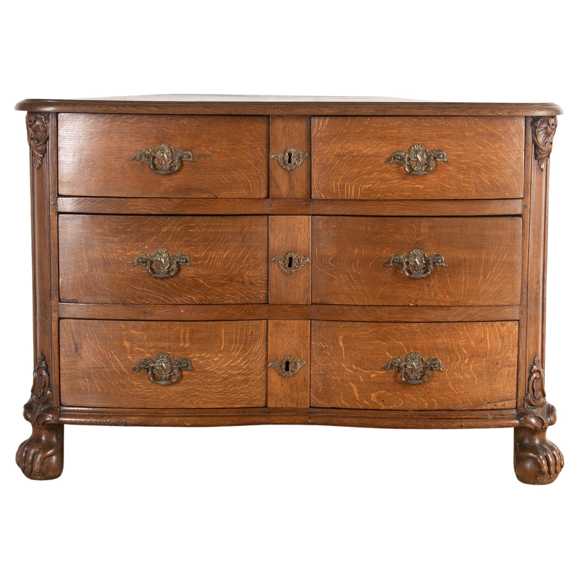 19th Century Oak Commode For Sale