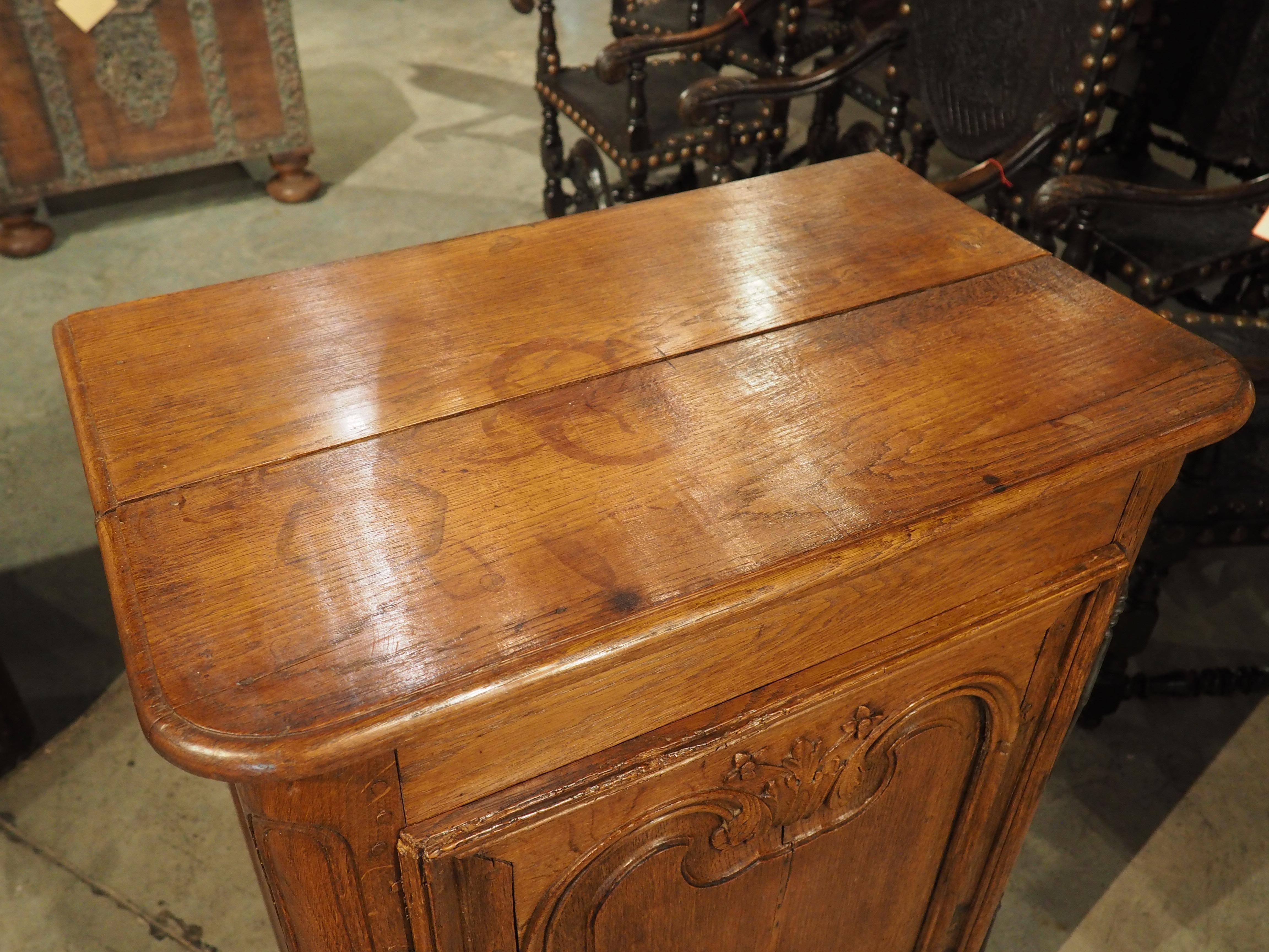 Louis XV 19th Century Oak Confiturier Cabinet from Normandy, France For Sale