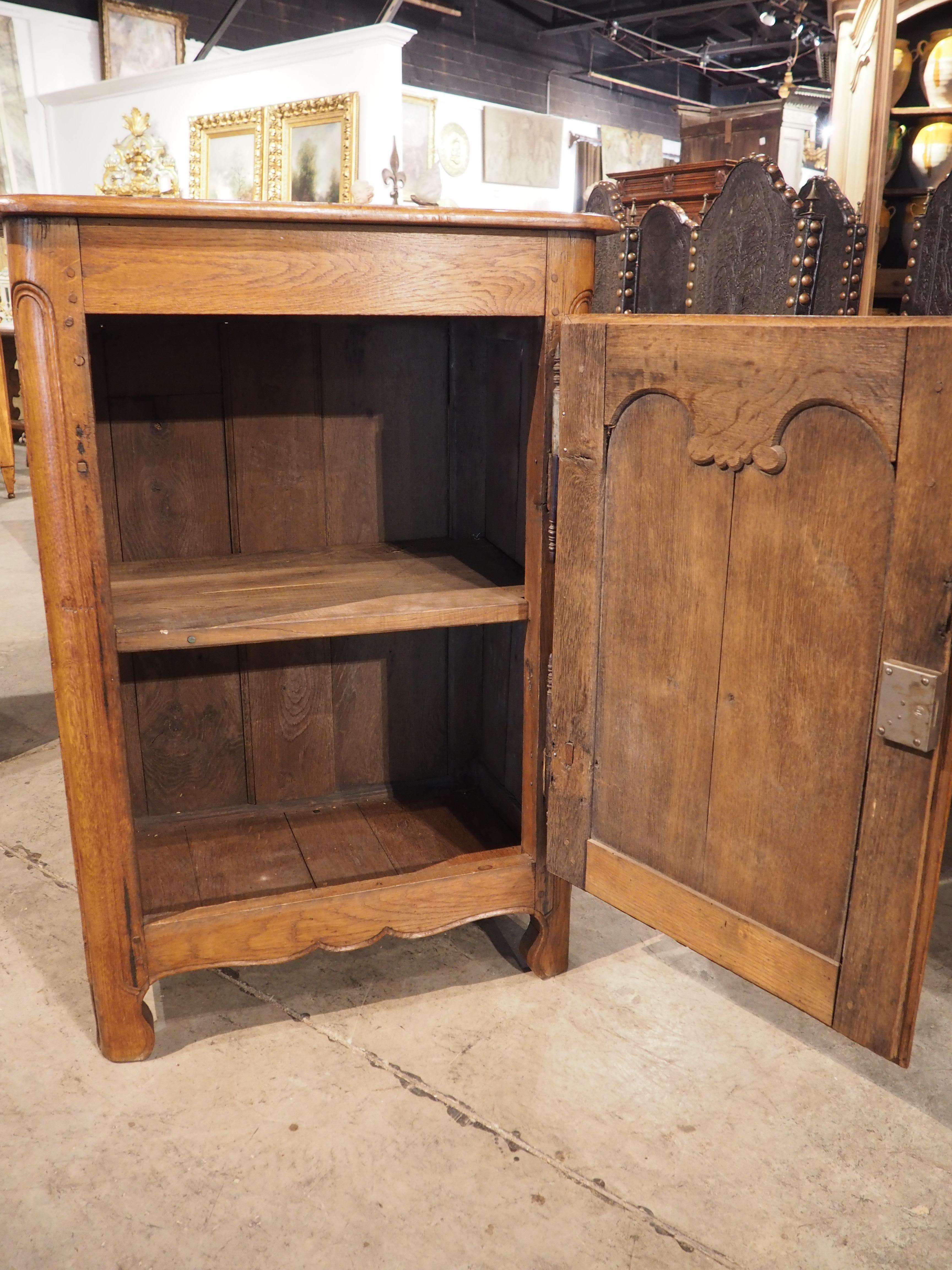 Wood 19th Century Oak Confiturier Cabinet from Normandy, France For Sale