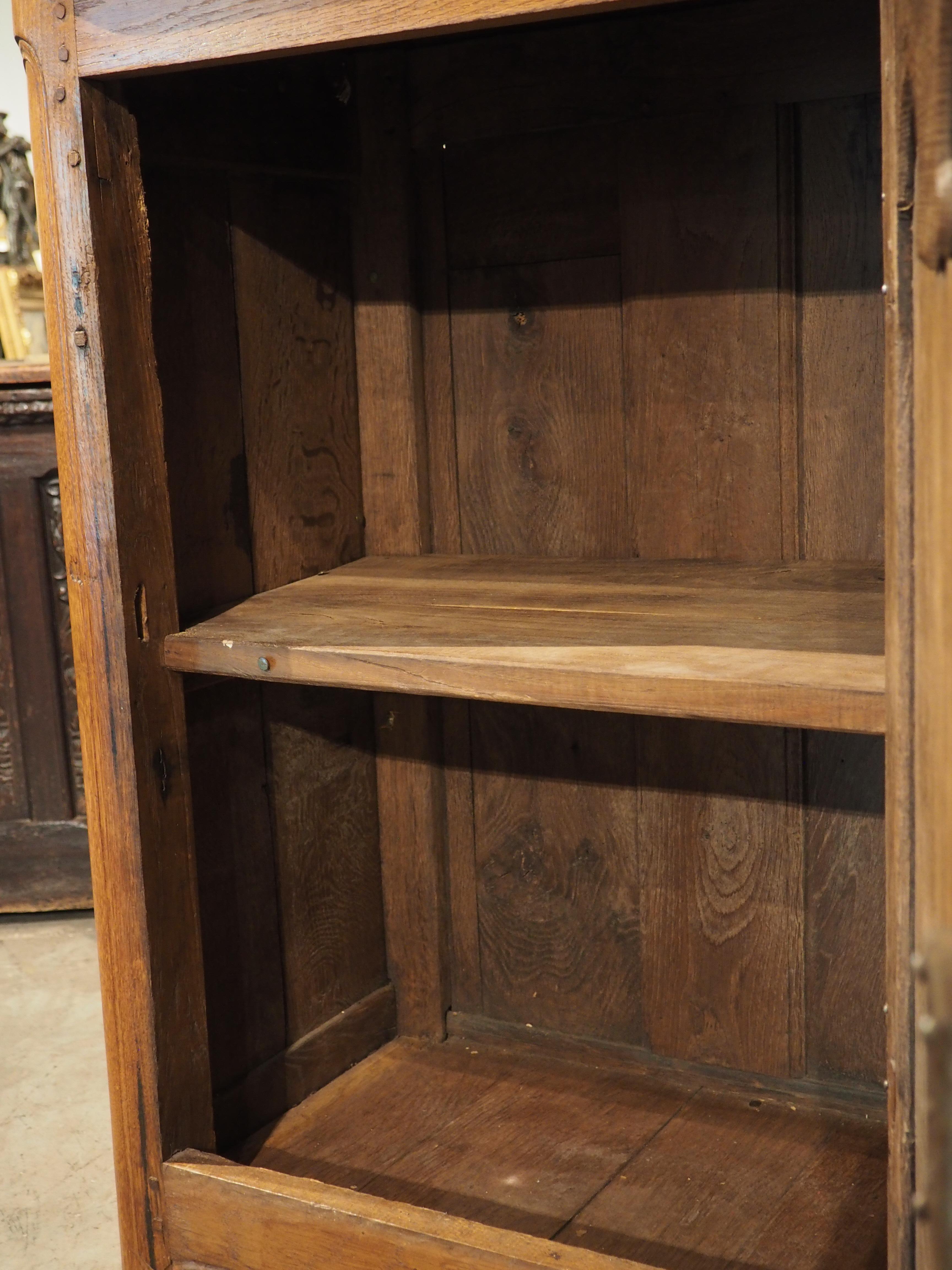 19th Century Oak Confiturier Cabinet from Normandy, France For Sale 1