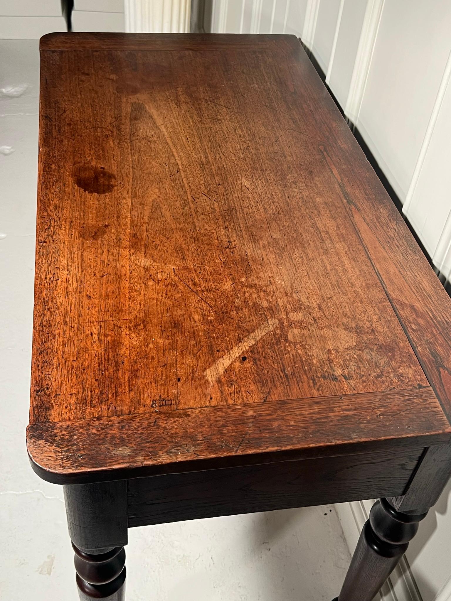 19th Century Oak Console Table For Sale 5