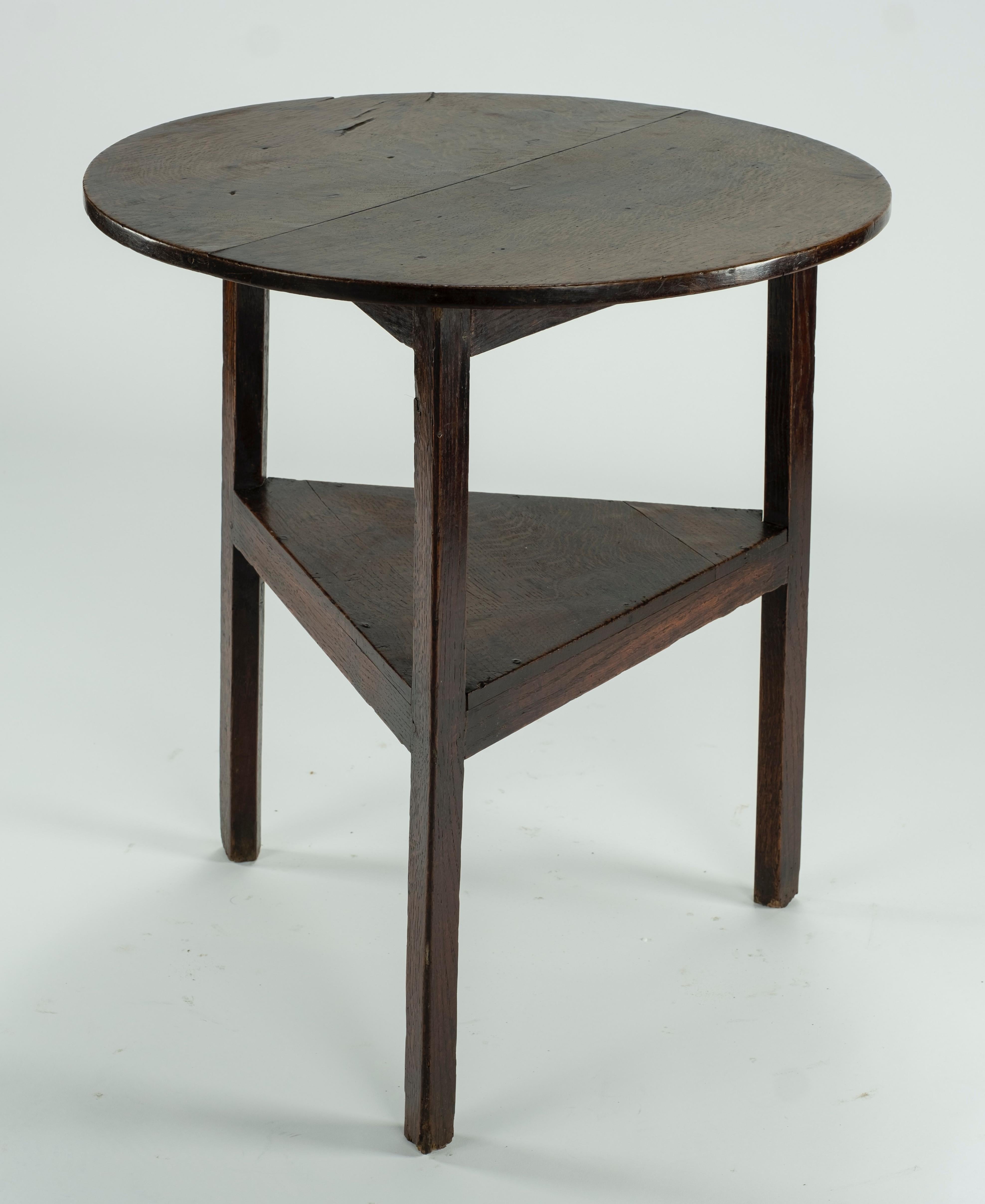 Elm 19th Century Oak Cricket Table