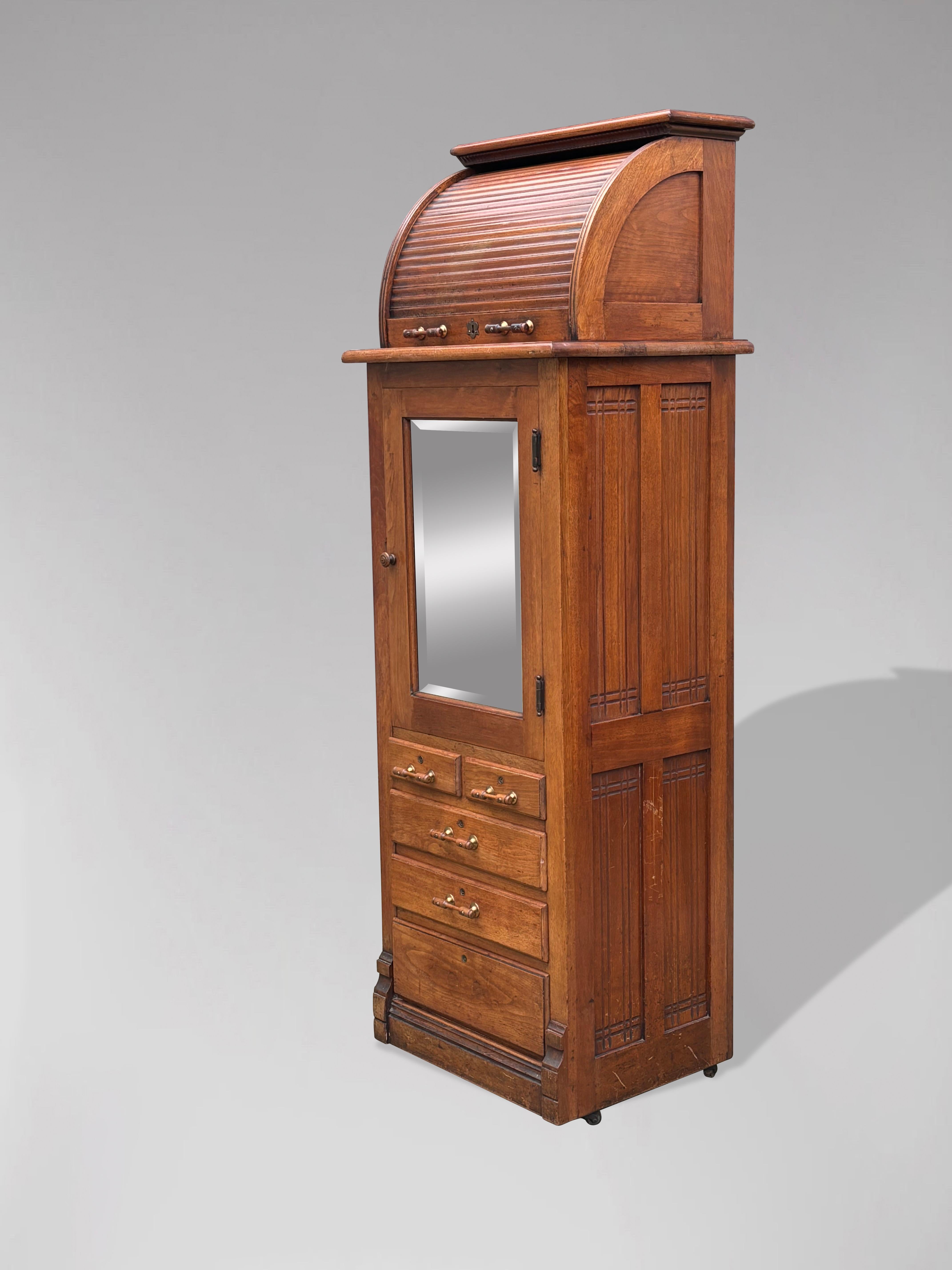 19th Century Oak Dentil Cabinet by Harvard & Co For Sale 10