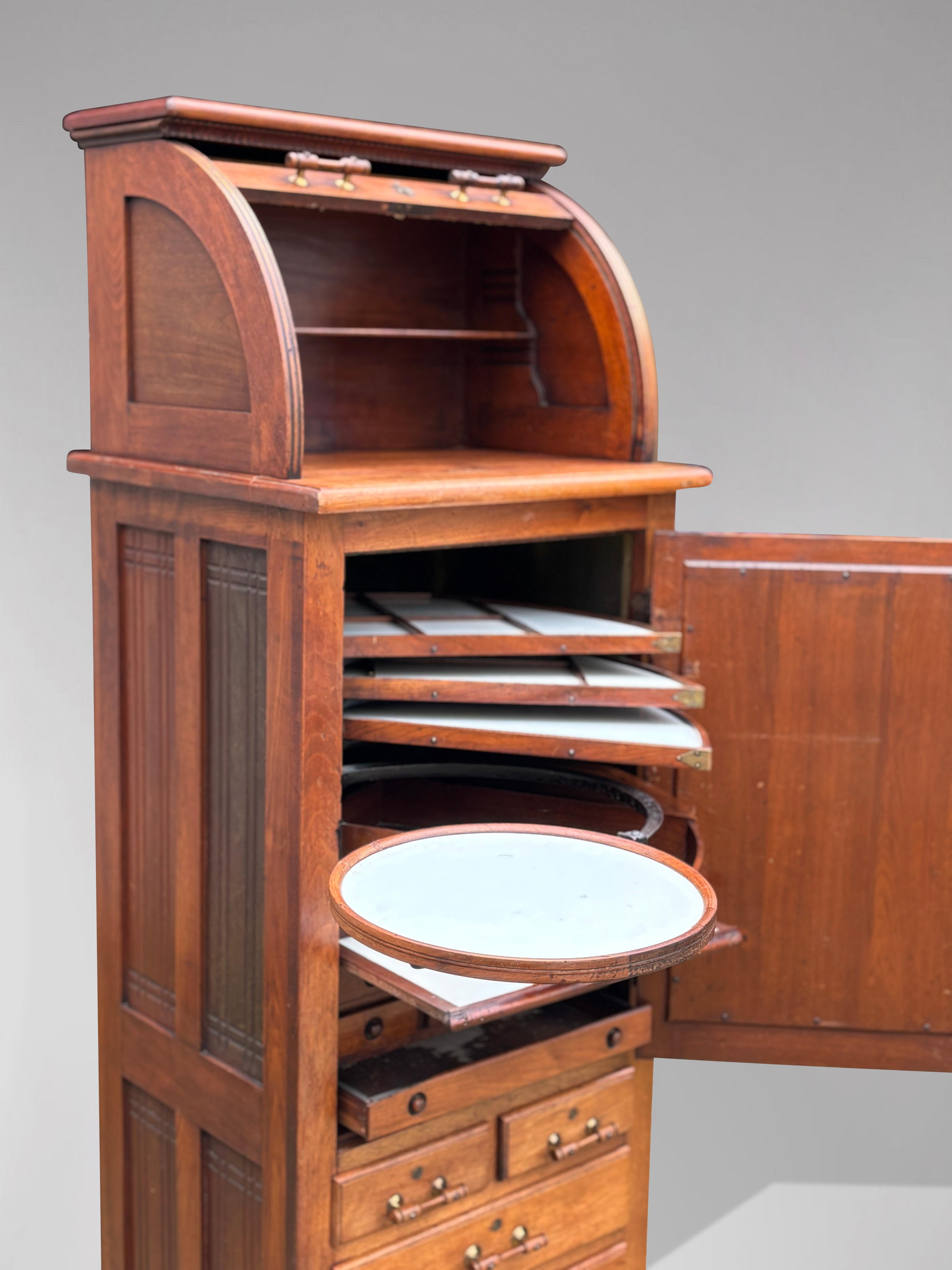 19th Century Oak Dentil Cabinet by Harvard & Co For Sale 2