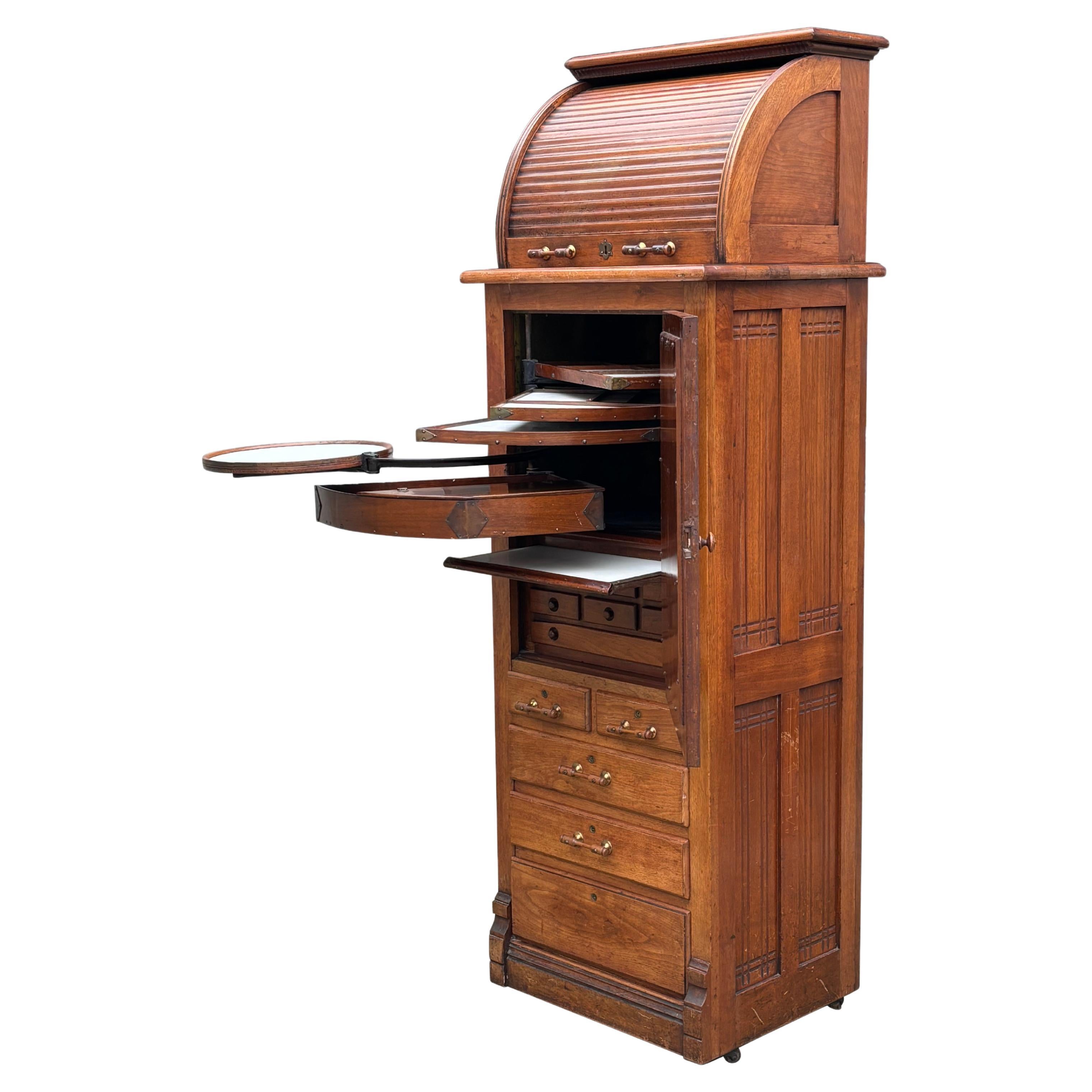 19th Century Oak Dentil Cabinet by Harvard & Co For Sale