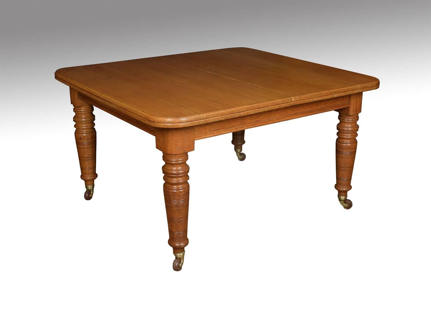 Victorian 19th Century Oak Dining Table