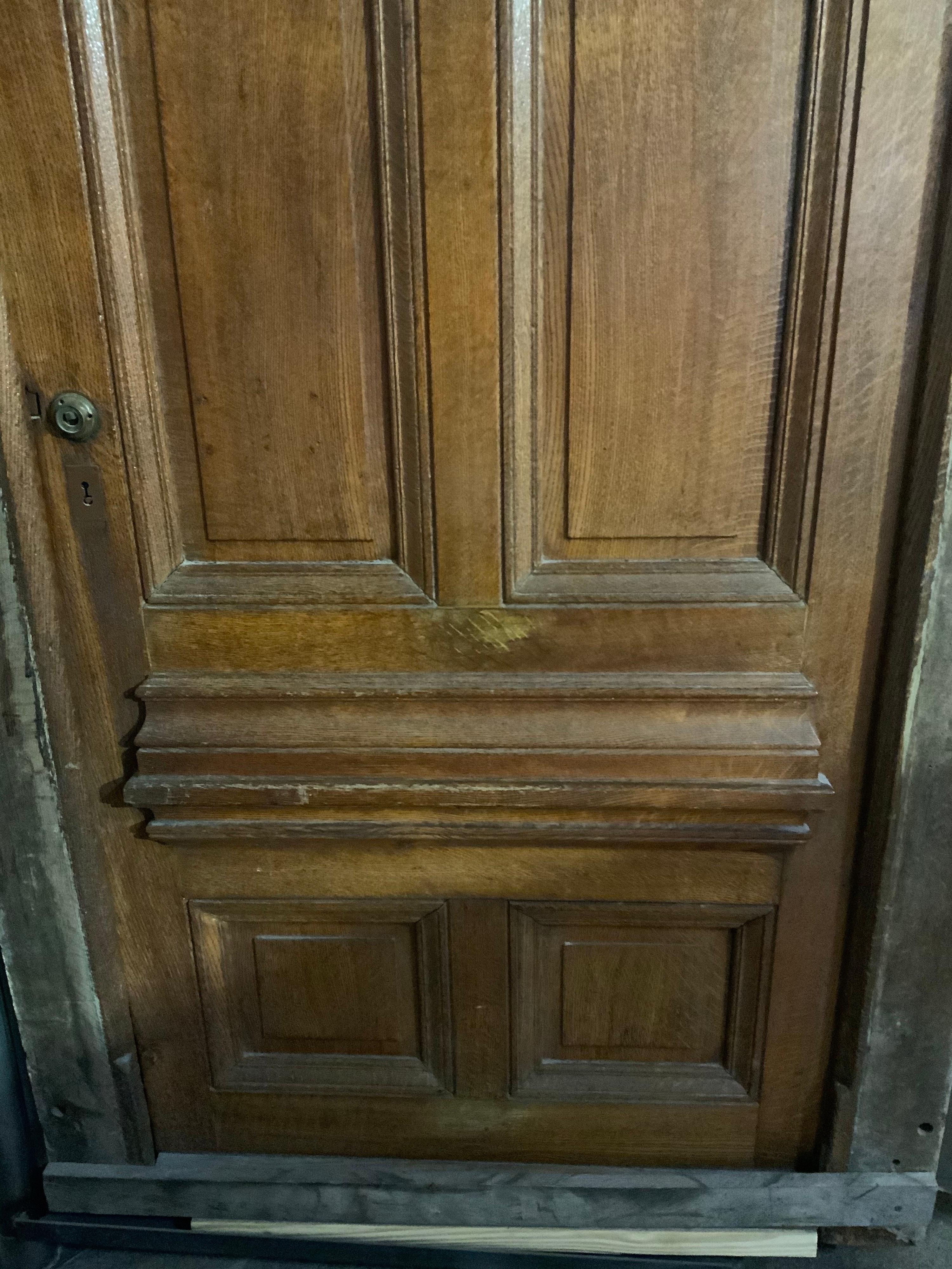 19th Century Oak Door with Frame from France 1