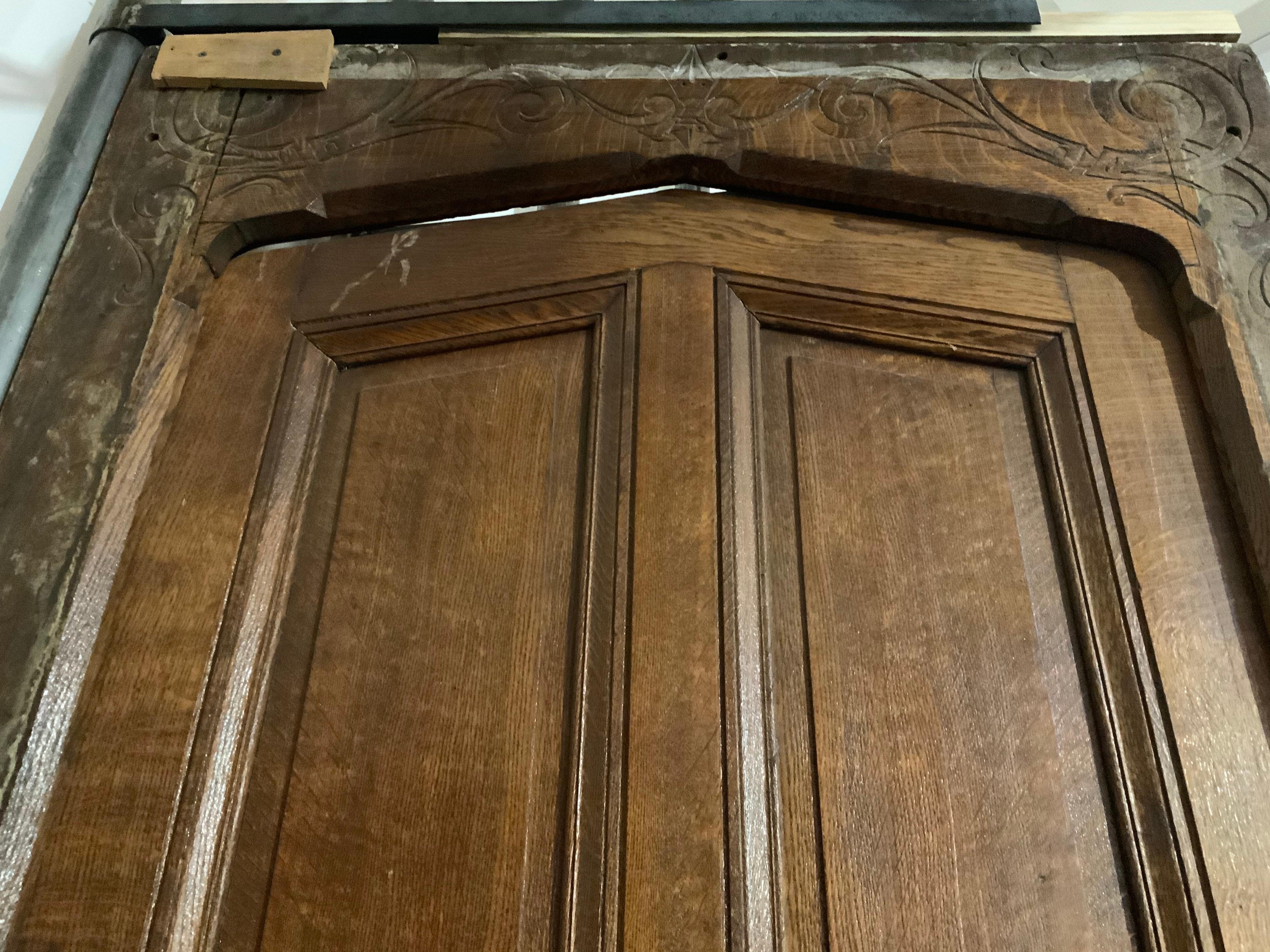 19th Century Oak Door with Frame from France 2