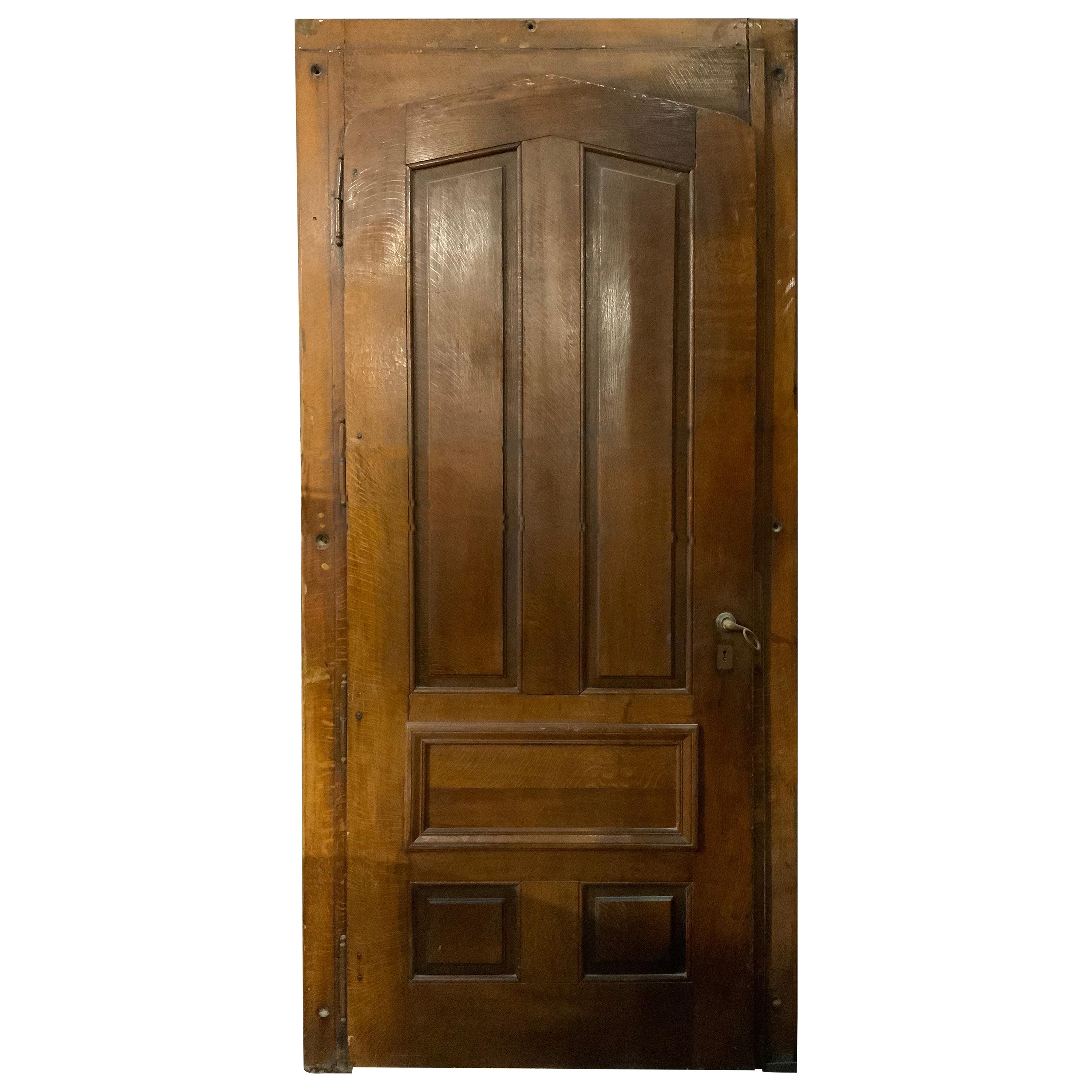 19th Century Oak Door with Frame from France