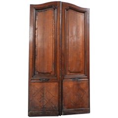 19th Century Oak Double Louis 15 Style Door