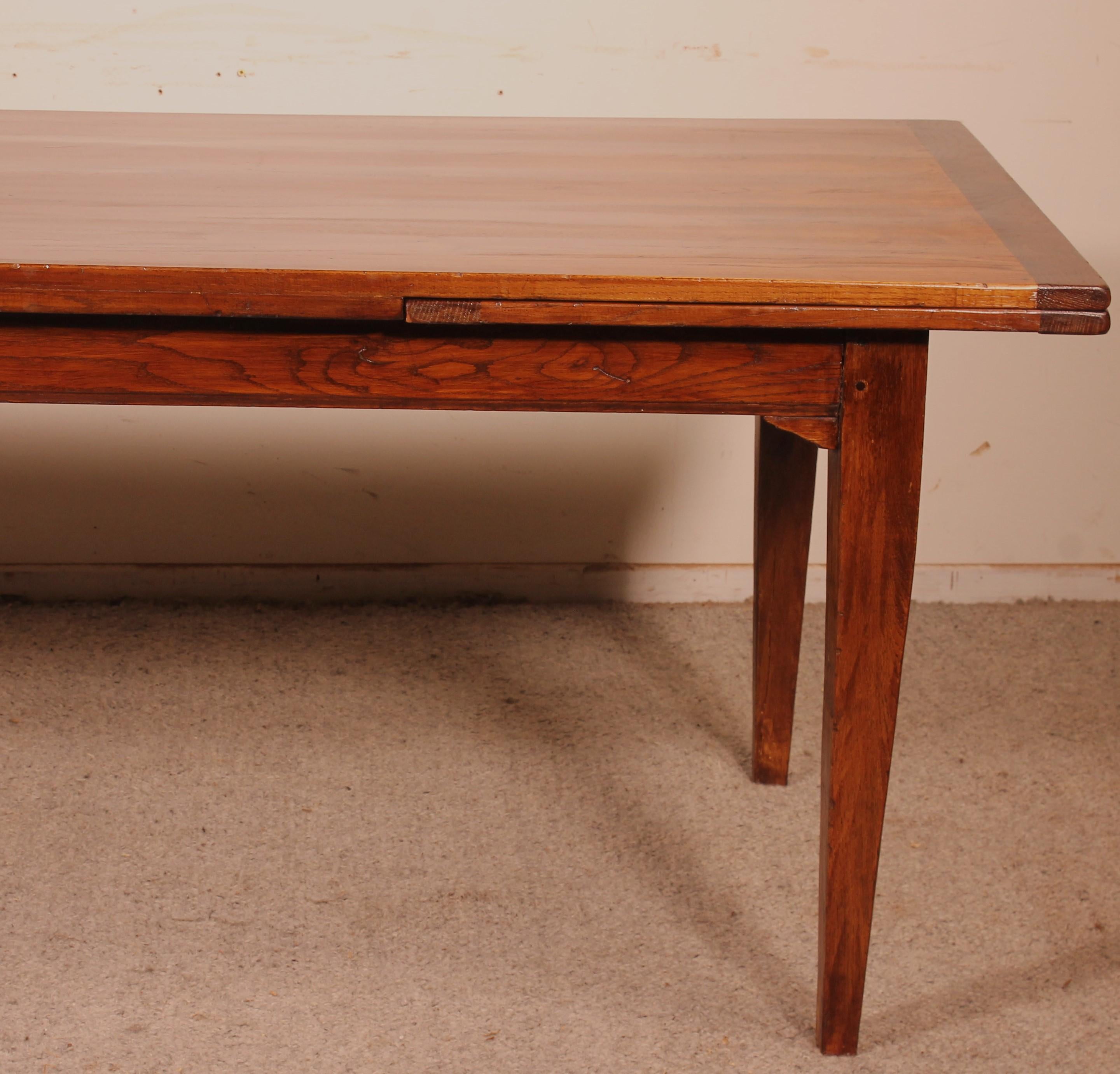 19th Century Oak Extending Table from France For Sale 2