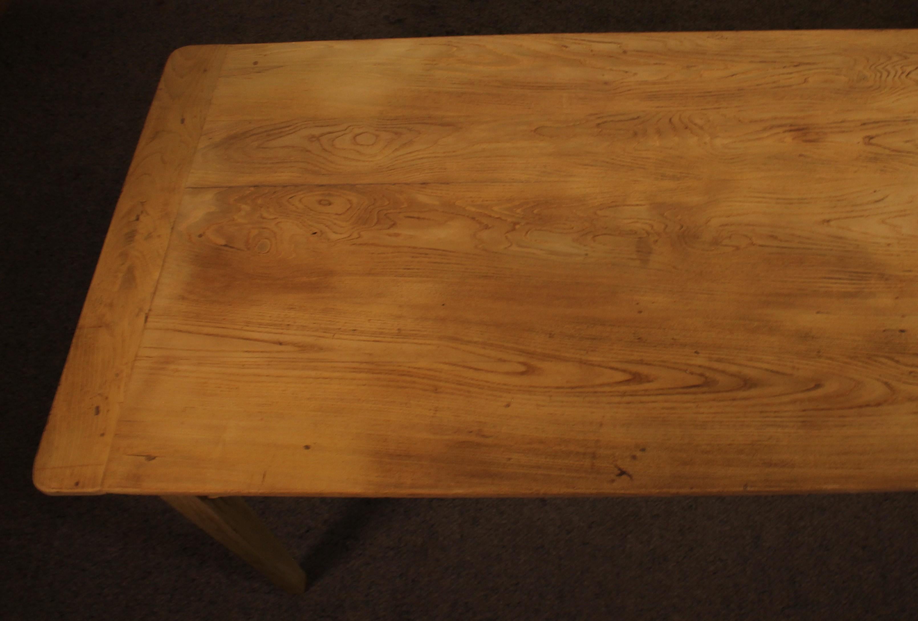19th Century Oak Farm Table, 2.60m Long X 93cm Wide For Sale 5
