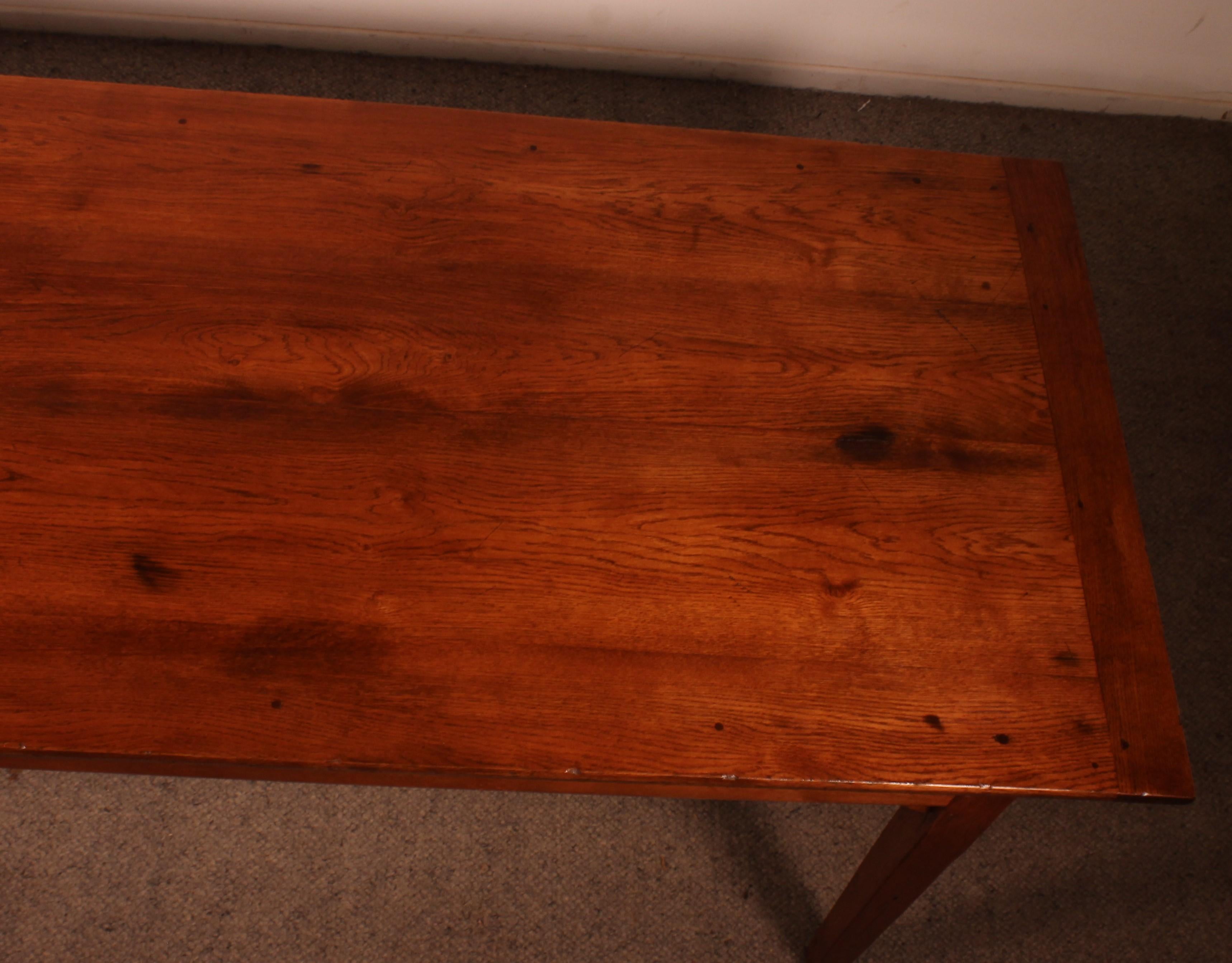 Table de ferme en Oak du 19ème siècle en vente 3