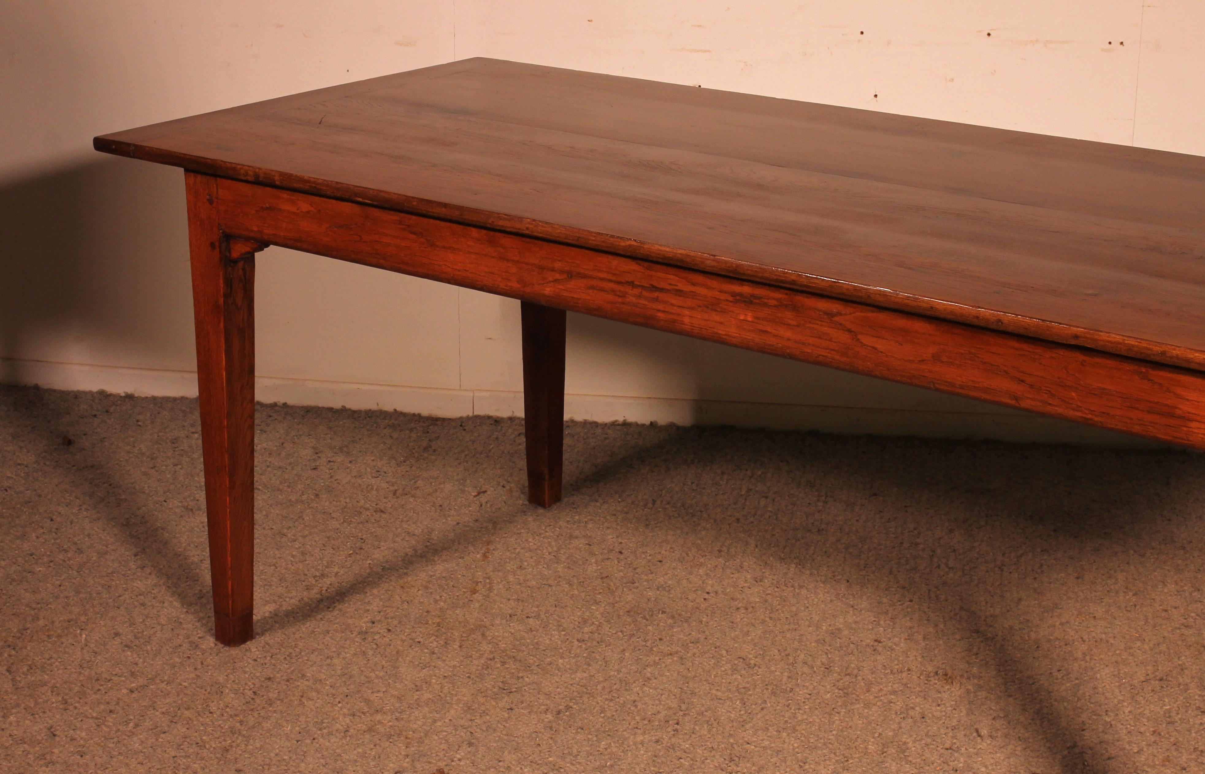 Louis-Philippe Table de ferme en Oak du 19ème siècle en vente