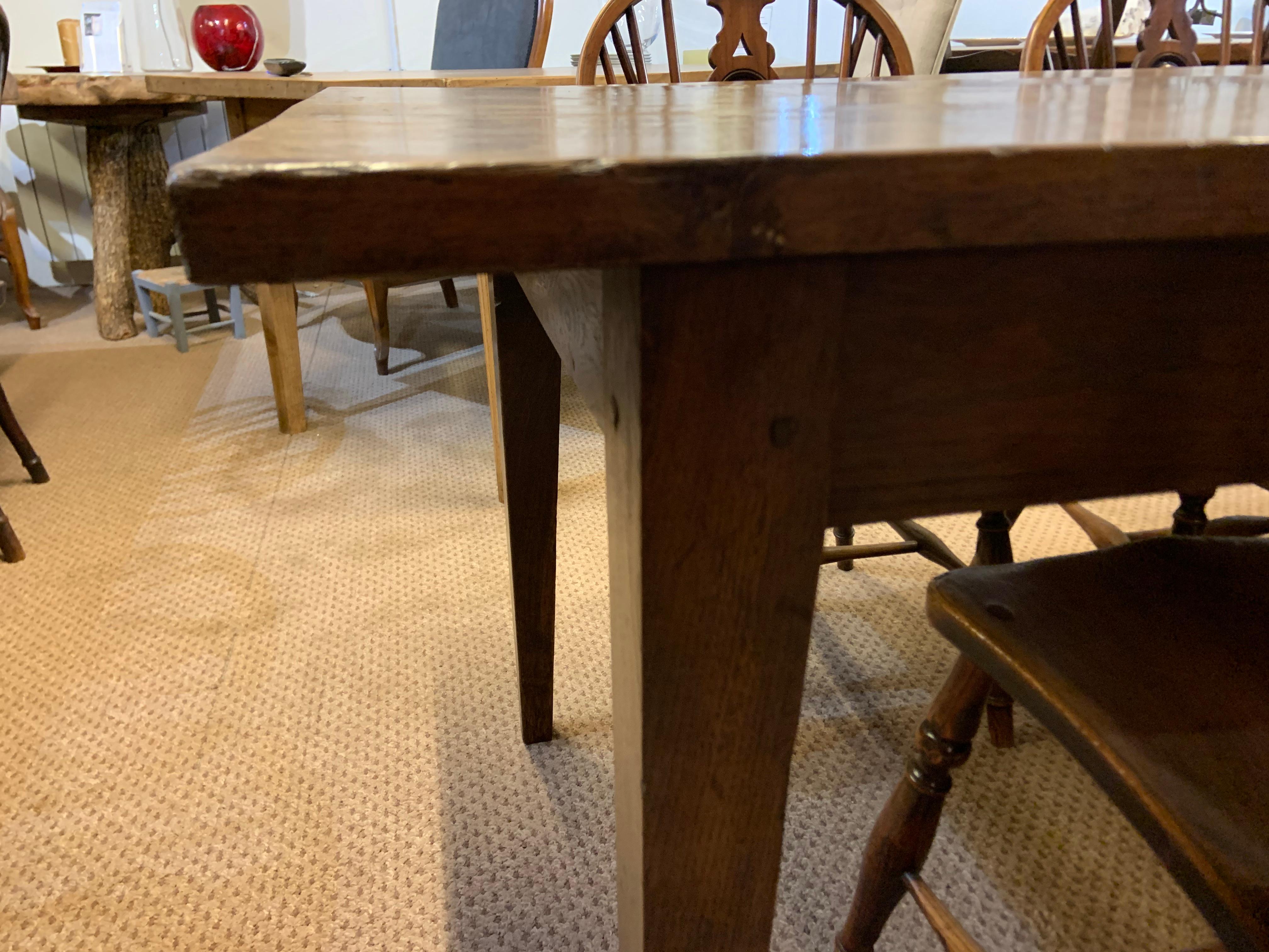 French 19th Century Oak Farmhouse Table