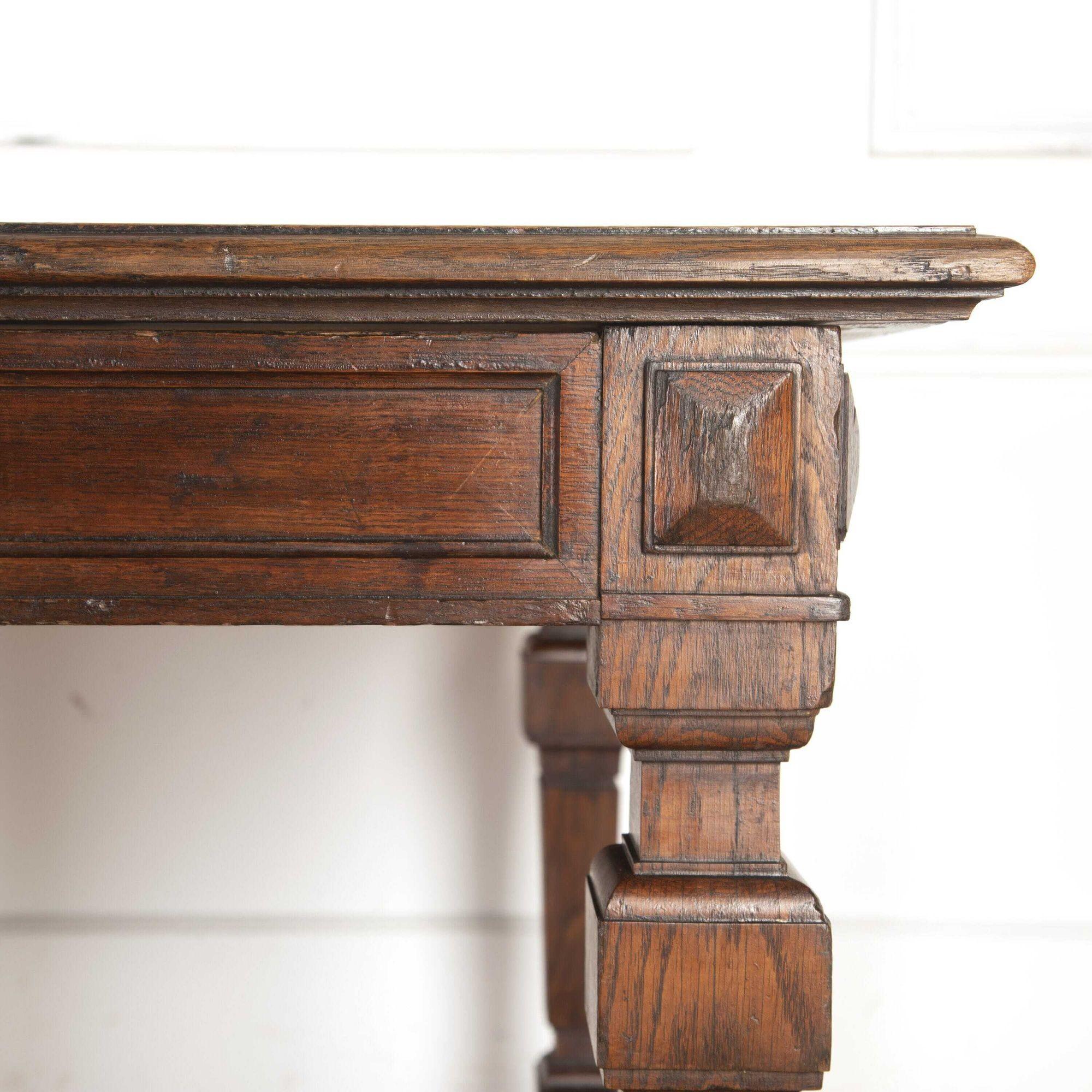 English 19th Century Oak Farmhouse Table