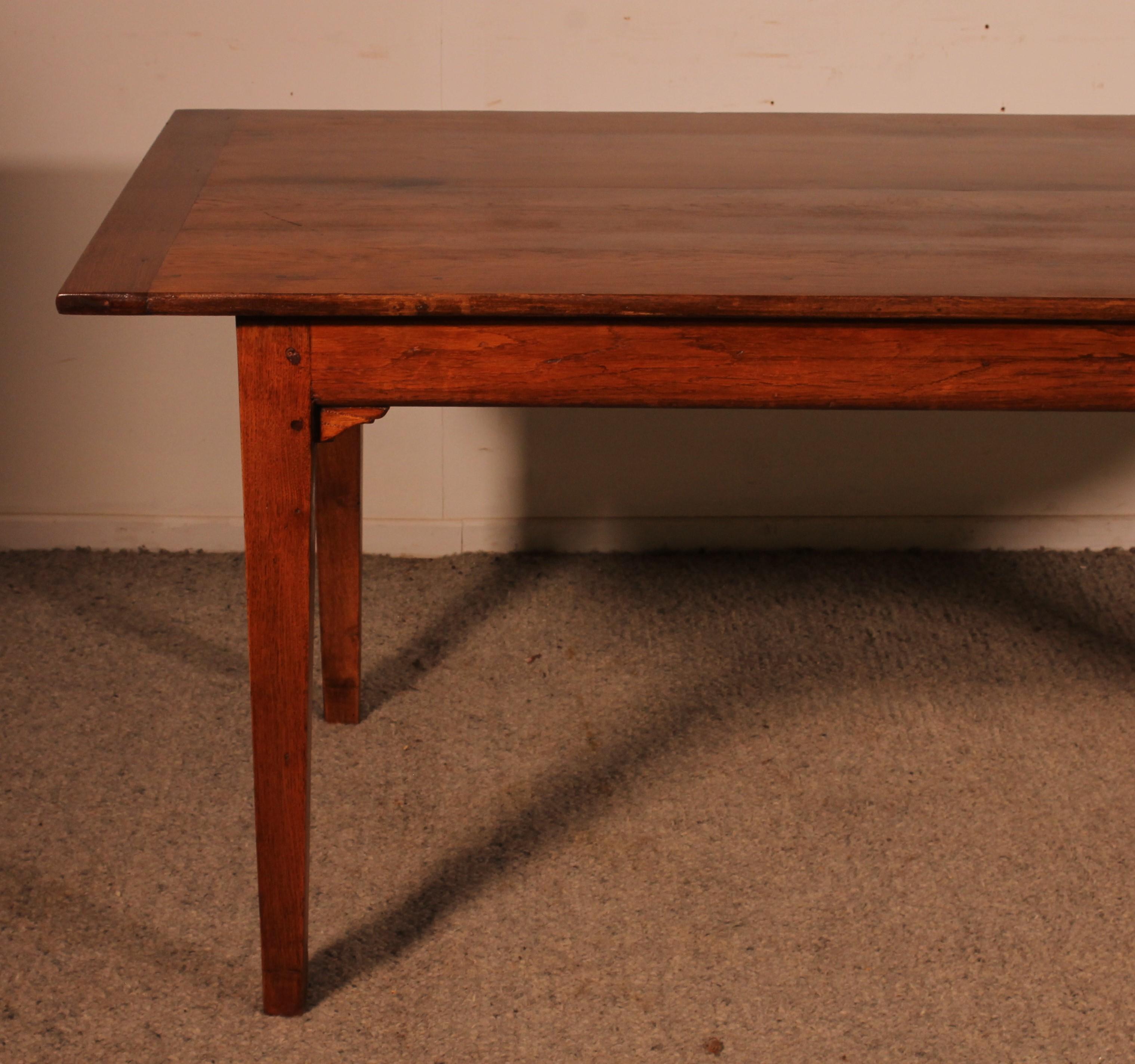 Table de ferme en Oak du 19ème siècle Bon état - En vente à Brussels, Brussels