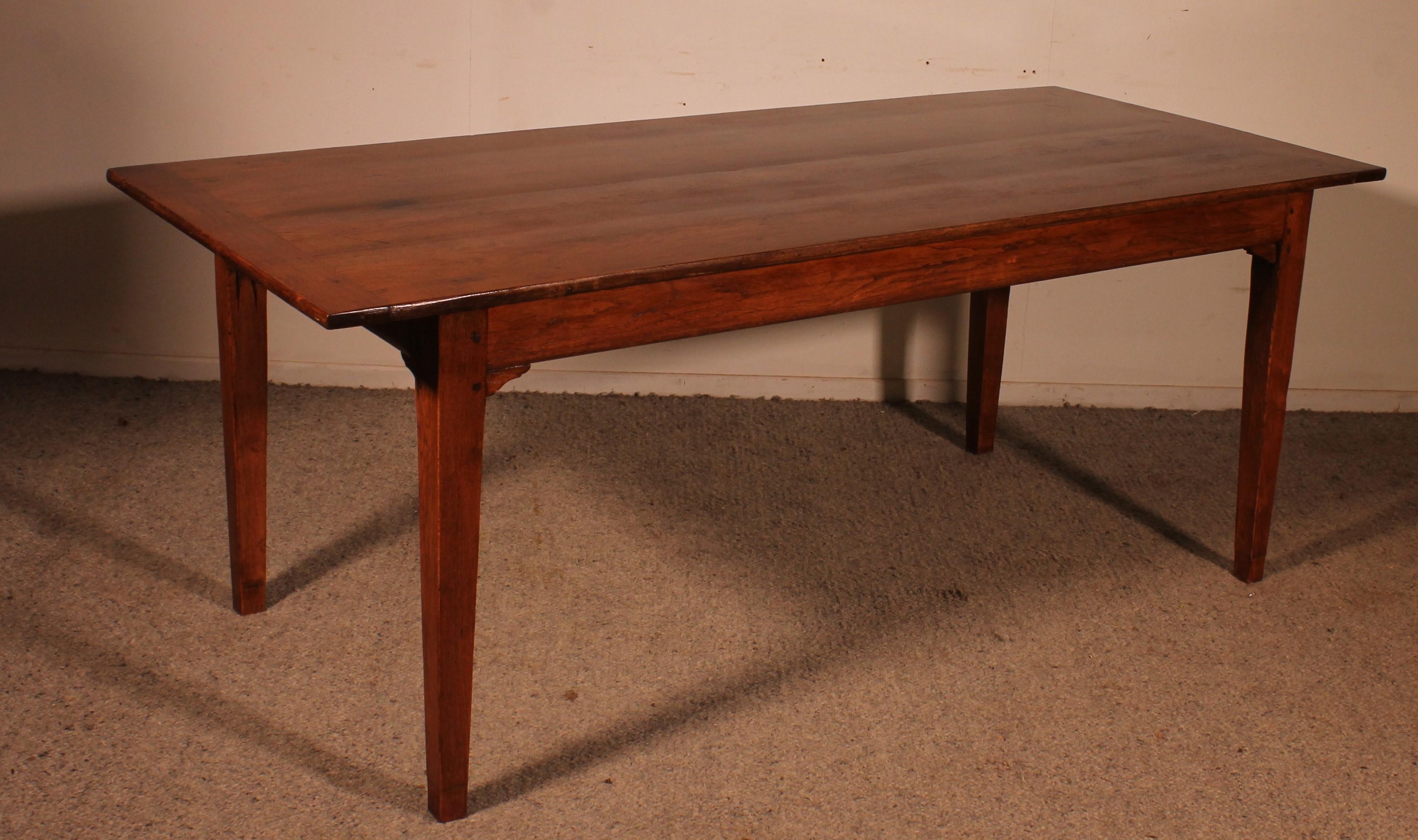 XIXe siècle Table de ferme en Oak du 19ème siècle en vente