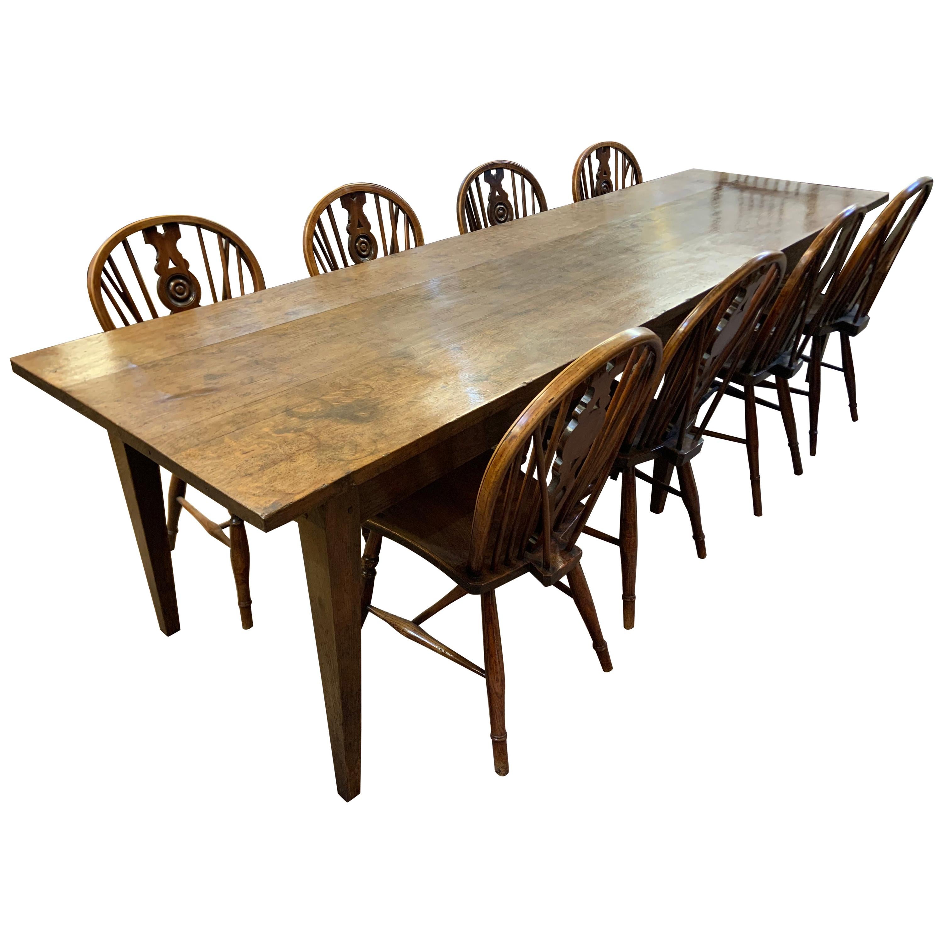 19th Century Oak Farmhouse Table