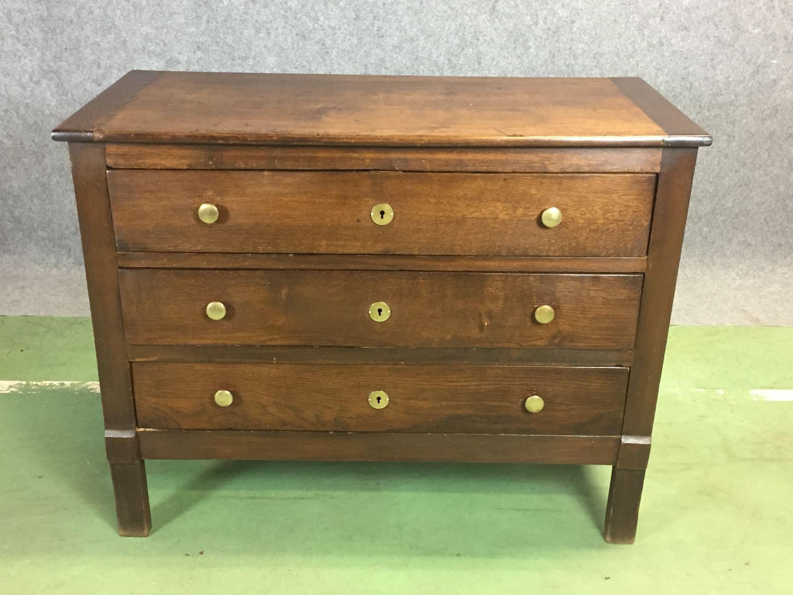 19th century oak French commode.