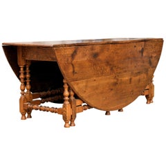 19th Century Oak Gate-Leg Drop-Leaf Table