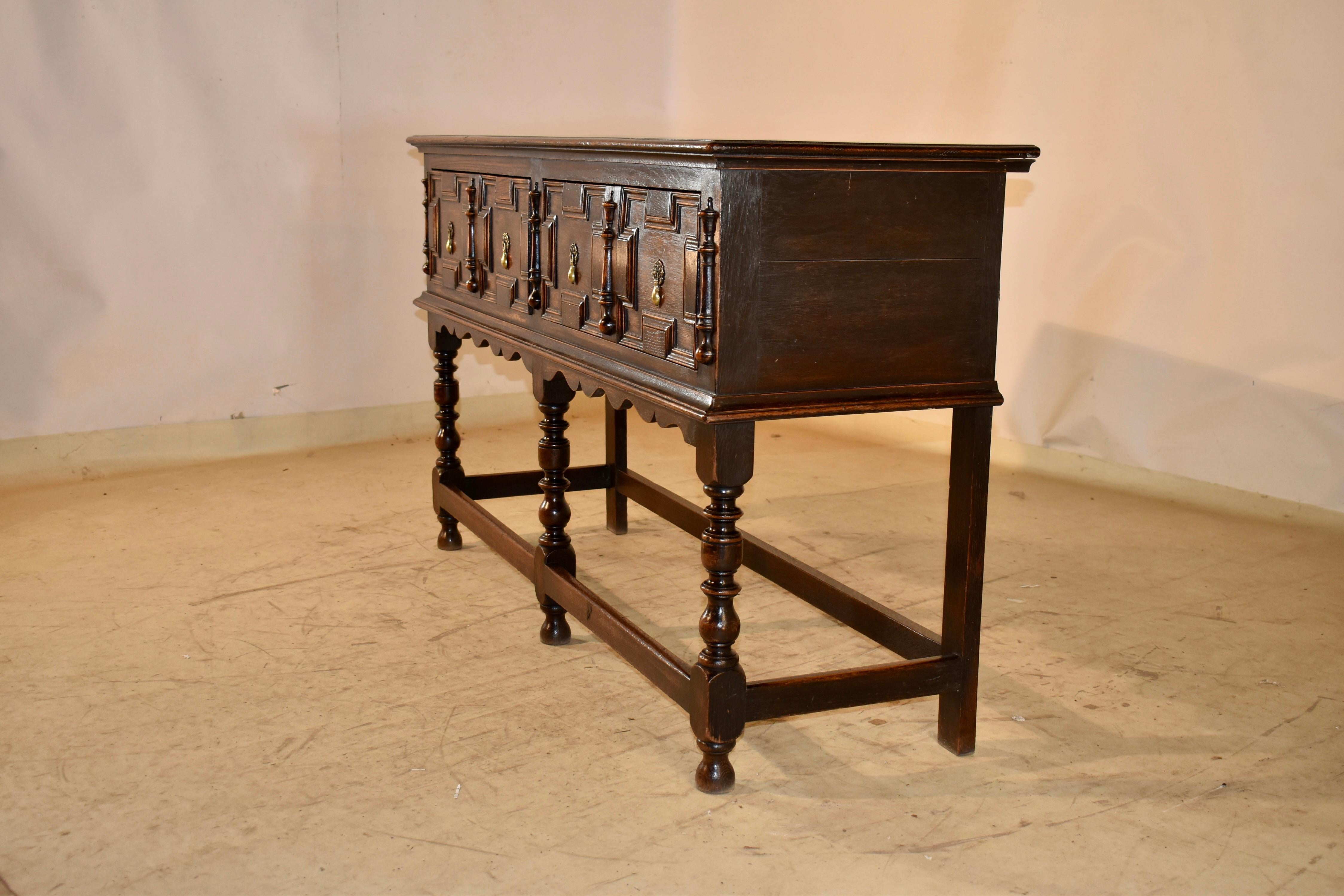 Credenza geometrica in Oak del XIX secolo dall'Inghilterra in vendita 5