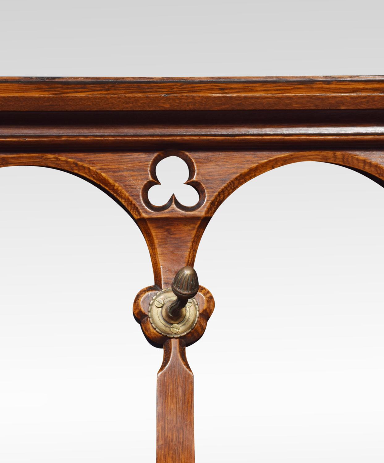 19th Century Oak Hall Stand in the Manner of Pugin In Good Condition In Cheshire, GB