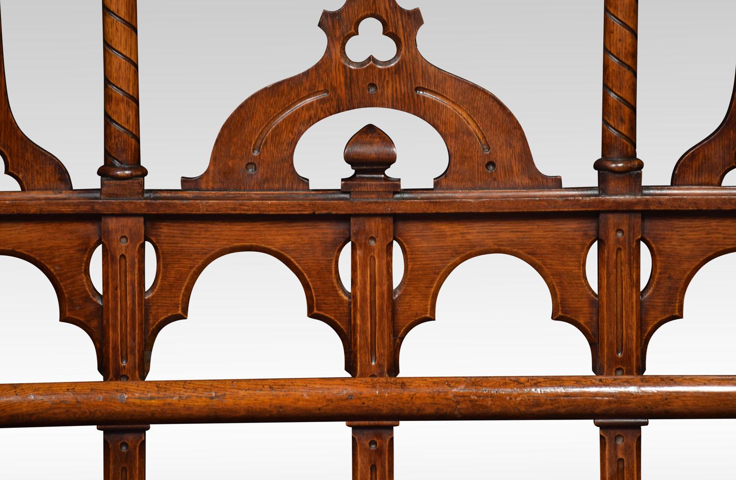19th Century Oak Hall Stand in the Manner of Pugin 1