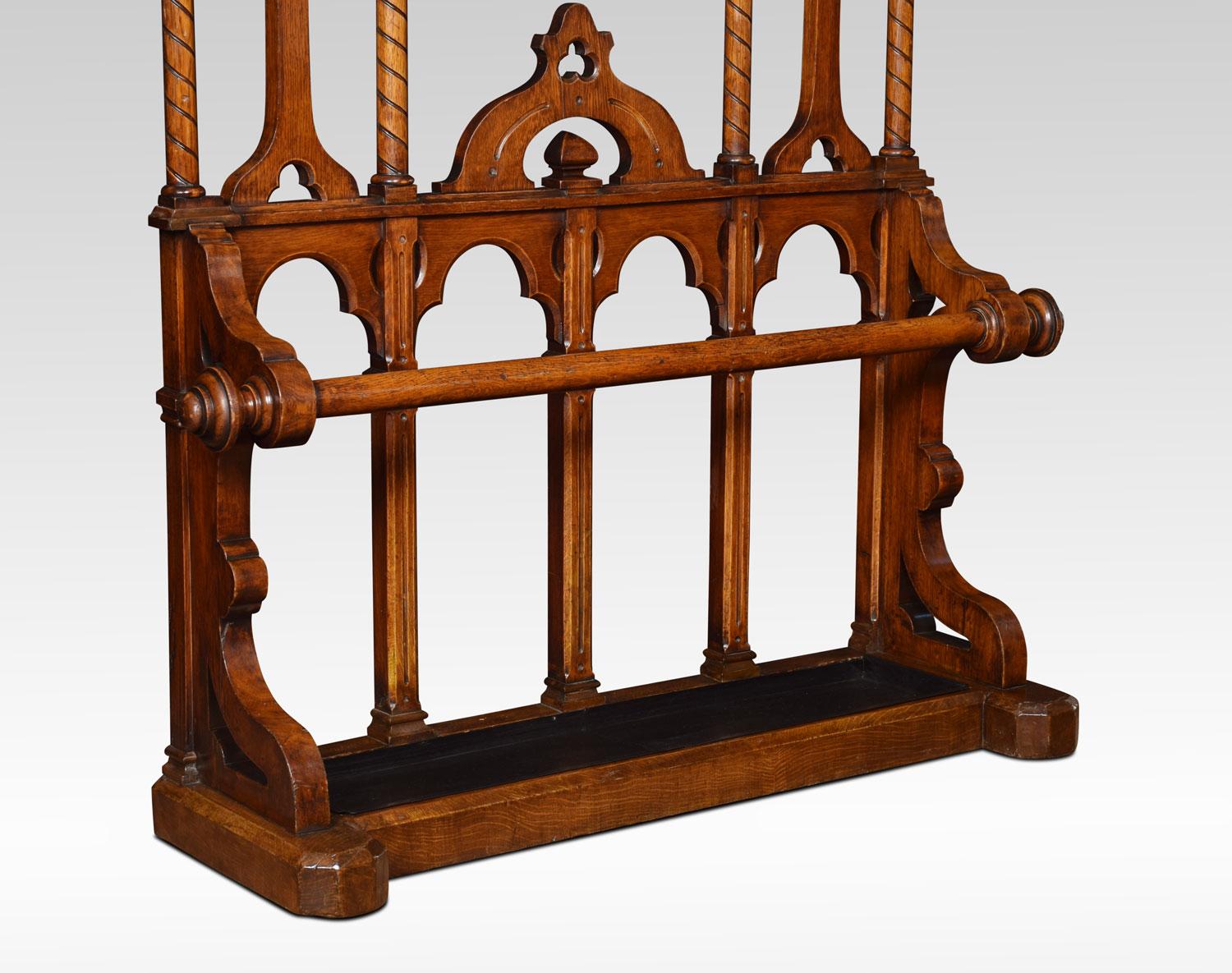 19th Century Oak Hall Stand in the Manner of Pugin 3
