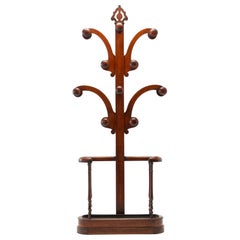 Antique 19th Century Oak 'Hall Tree' Coat & Umbrella Stand
