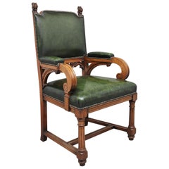 19th Century Oak Library Armchair