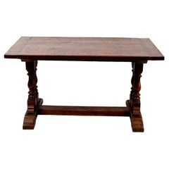 19th Century Oak Library Table