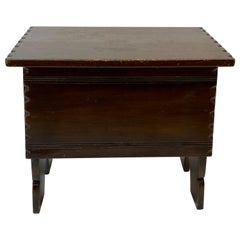 19th Century Oak Lift Top Storage Stool