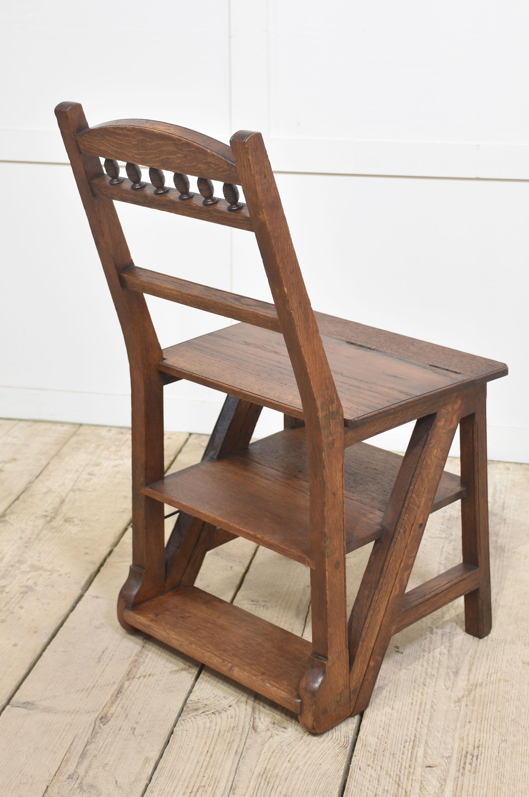 Sedia metamorfica in Oak del XIX secolo in vendita 5