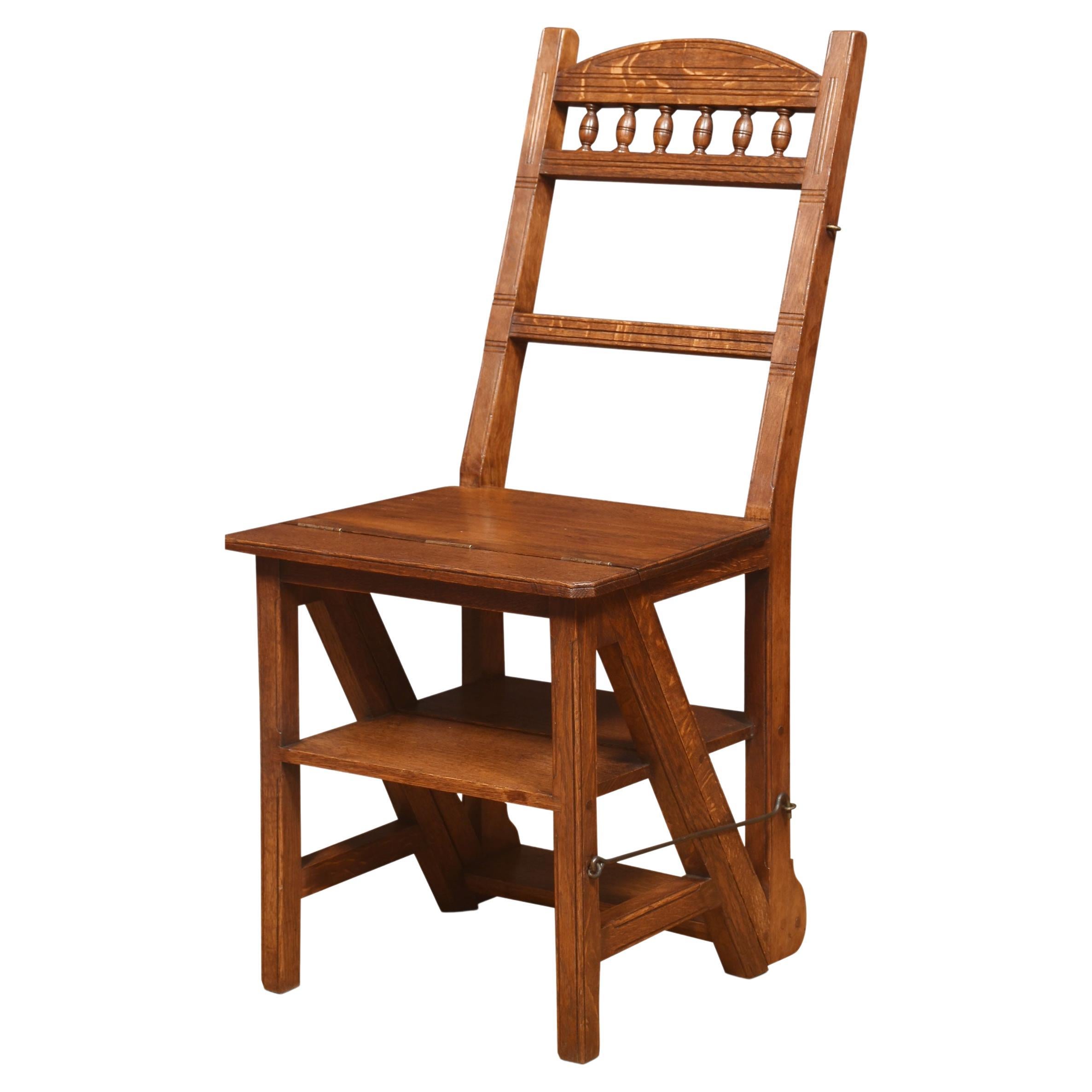 Metamorphischer Stuhl aus Eiche, 19. Jahrhundert