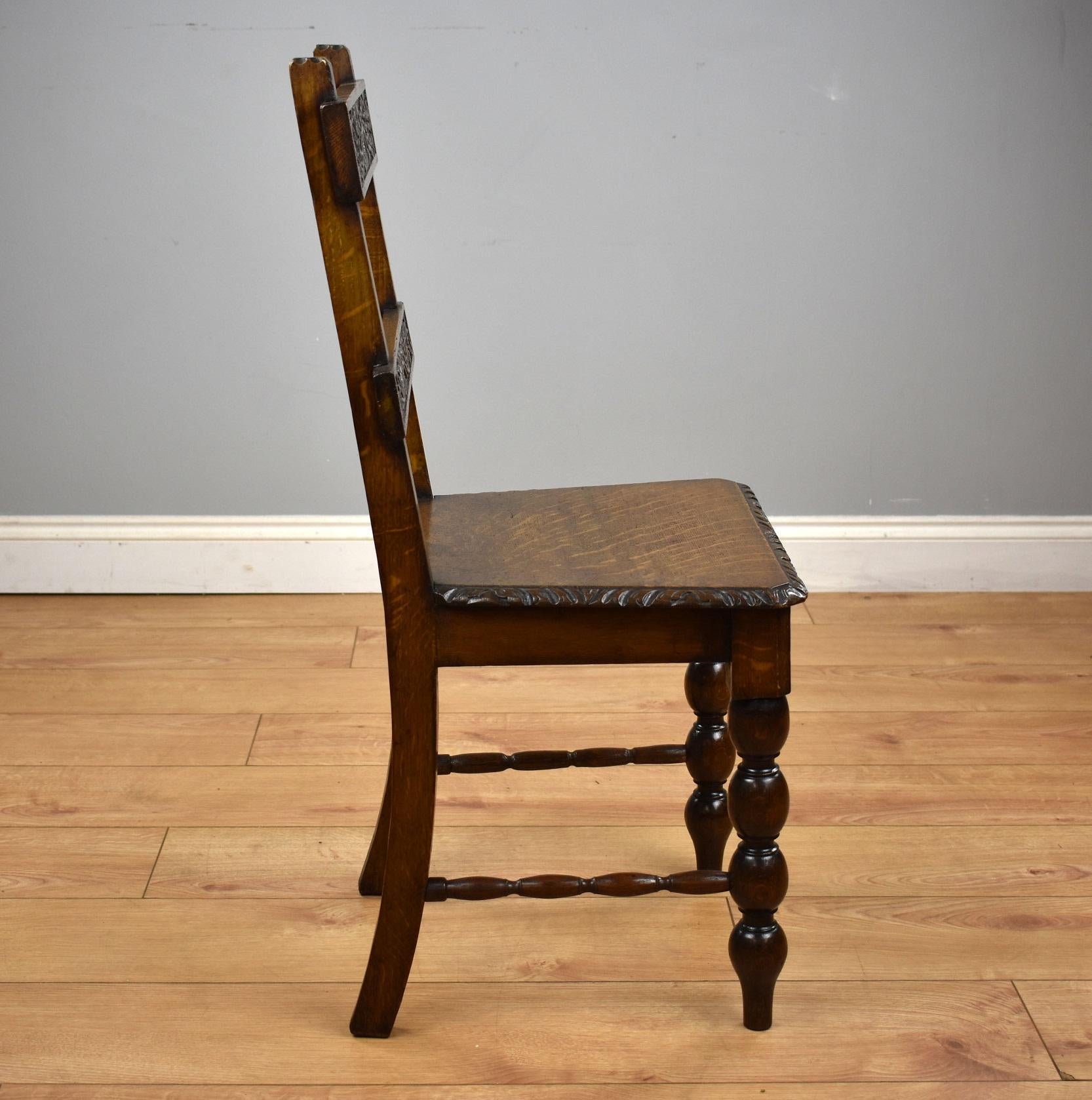19th Century Oak Metamorphic Chair & Oak Matching Chair 14