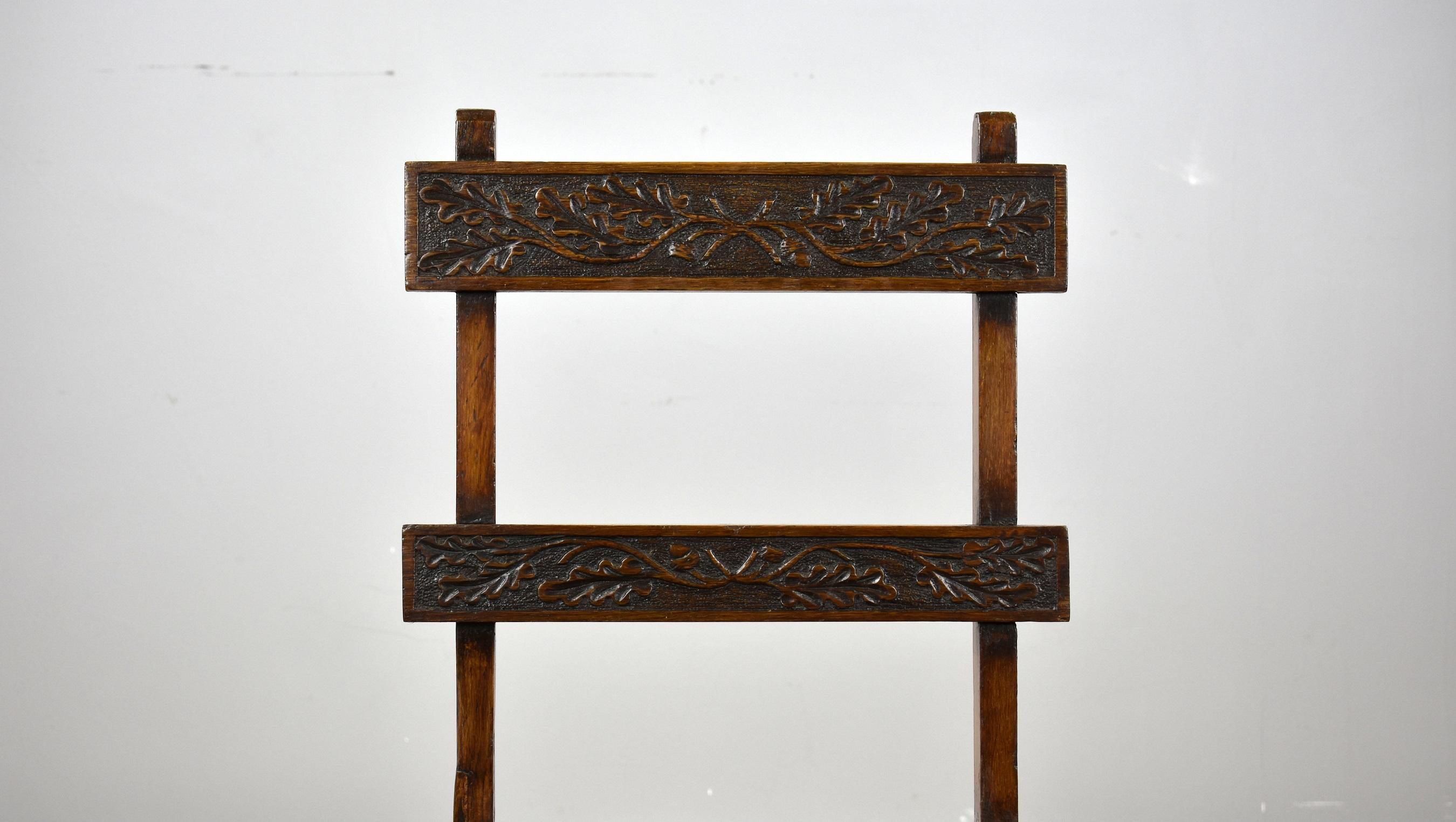 19th Century Oak Metamorphic Chair & Oak Matching Chair 4