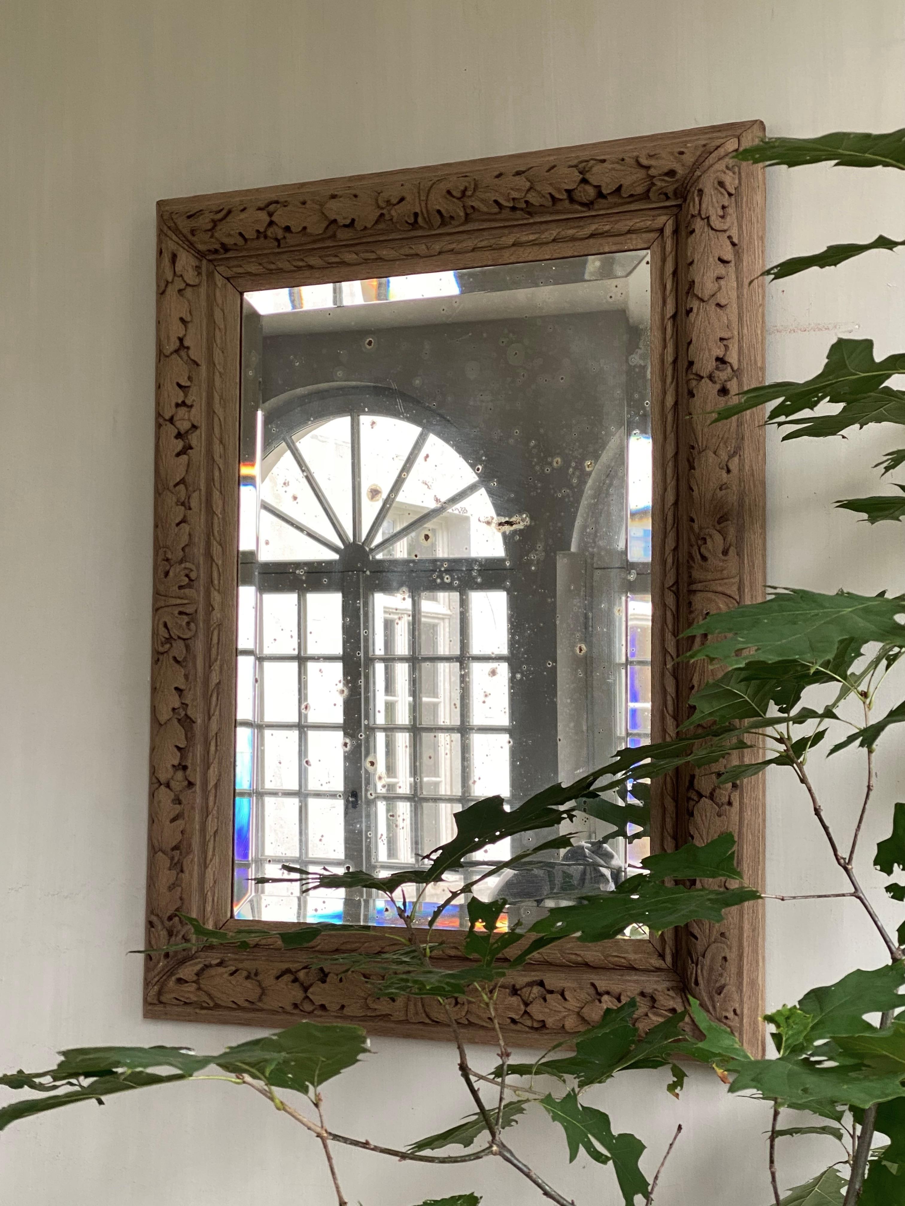 Miroir en Oak du 19ème siècle en vente 1