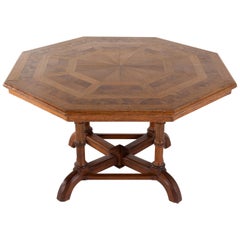19th Century Oak Octagonal Table by Howard & Sons