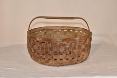 Cesta de huerto de roble del siglo XIX