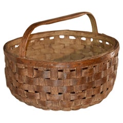Panier de verger en Oak Oak du 19e siècle