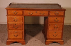 19th Century Oak Pedestal Desk