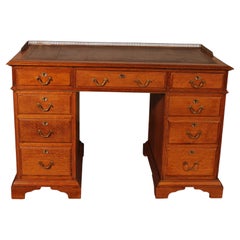 19th Century Oak Pedestal Desk